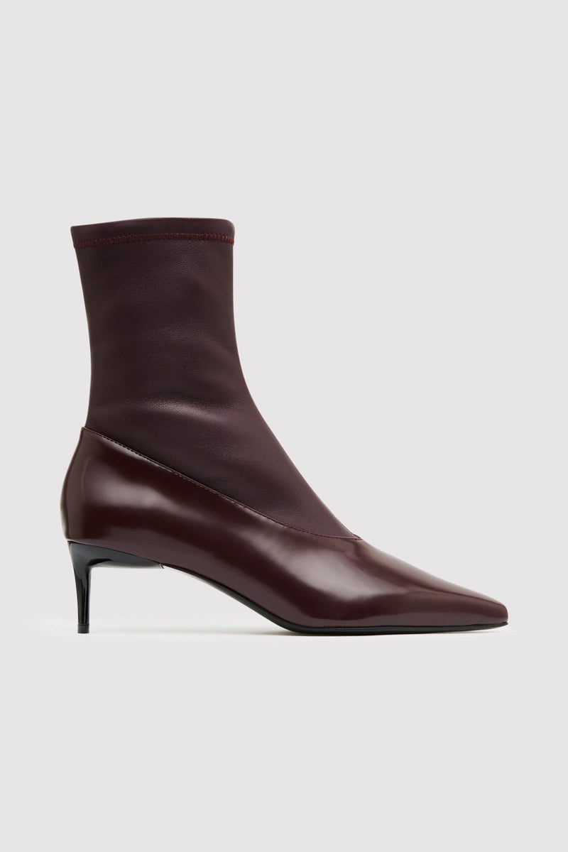 Sock Ankle Boot - Bordeaux - 1
