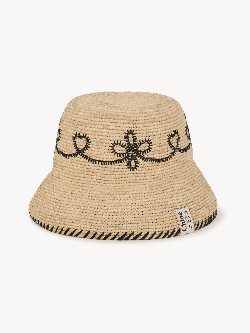 EMBROIDERED STRAW HAT 1