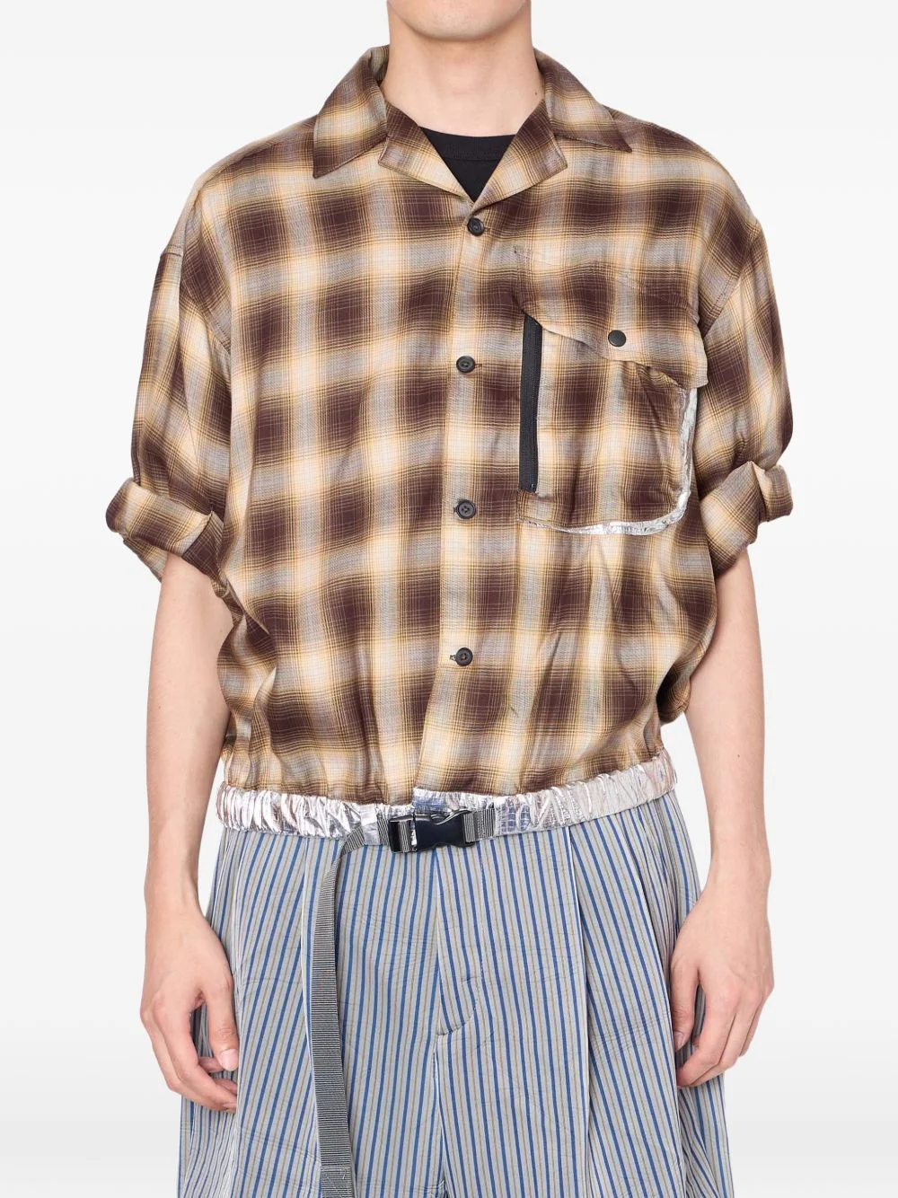 plaid pocket shirt - 1