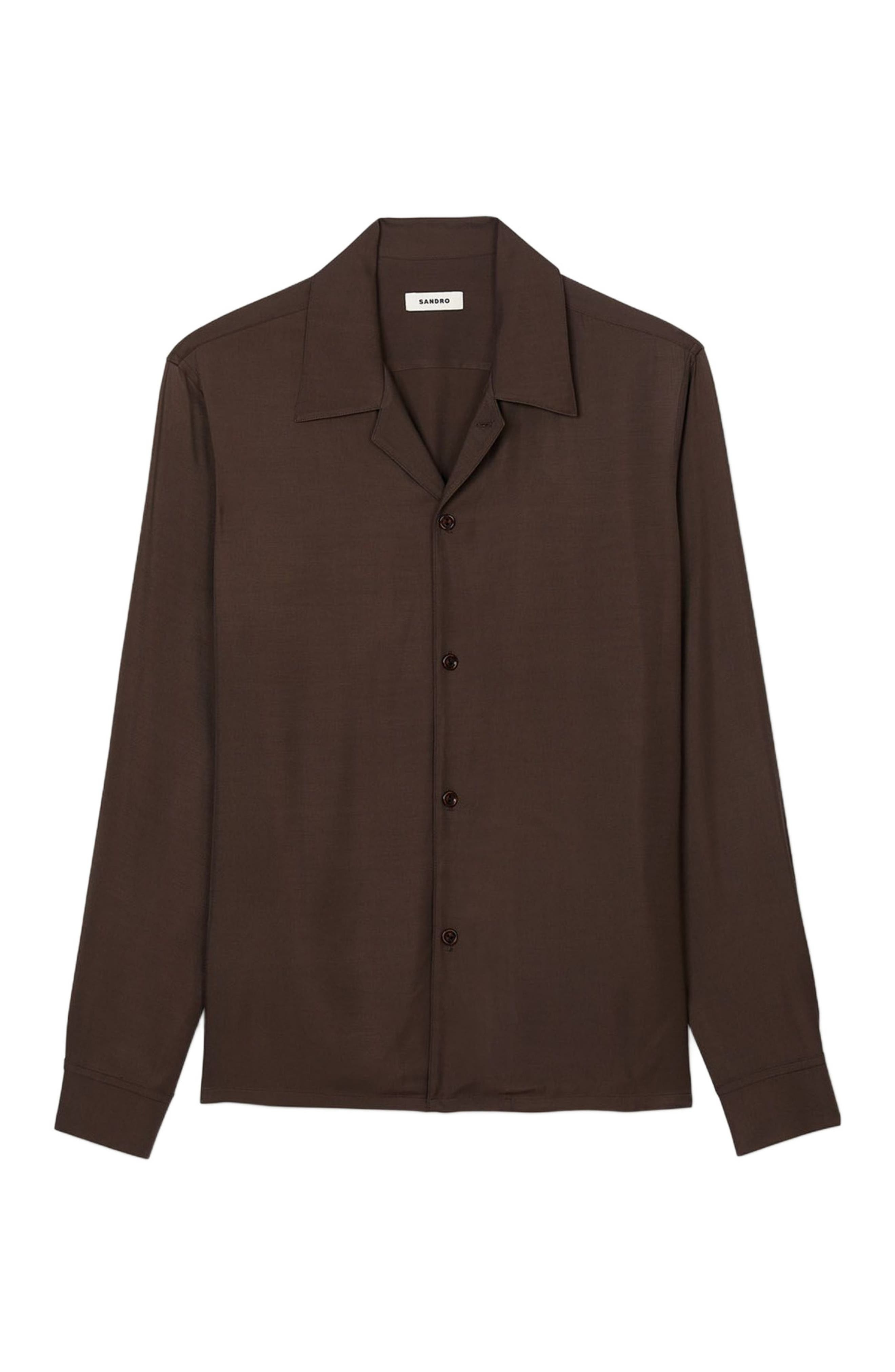 SANDRO Floaty shirt in Moka. at Nordstrom - 5