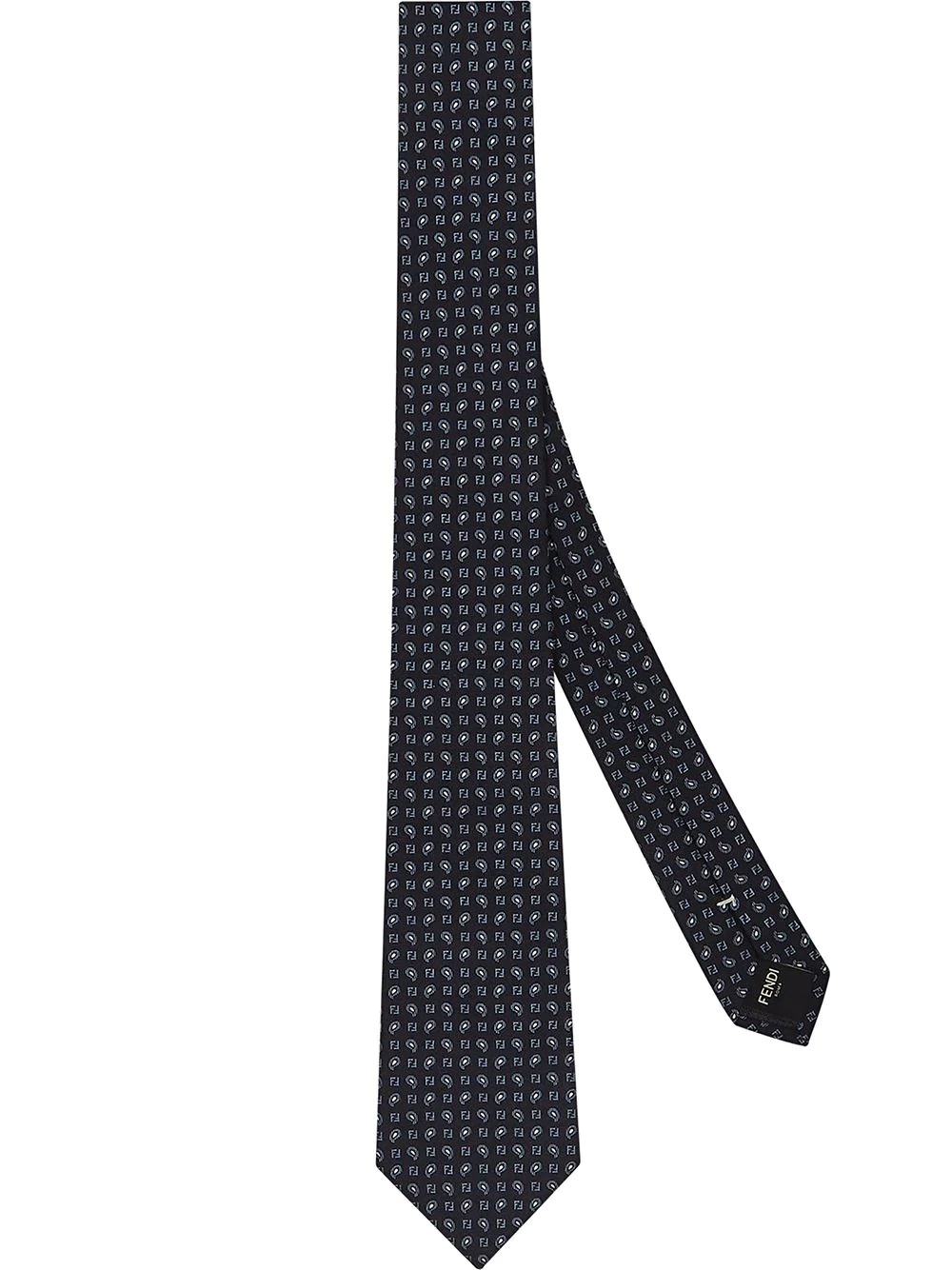 FF-paisley silk tie - 1