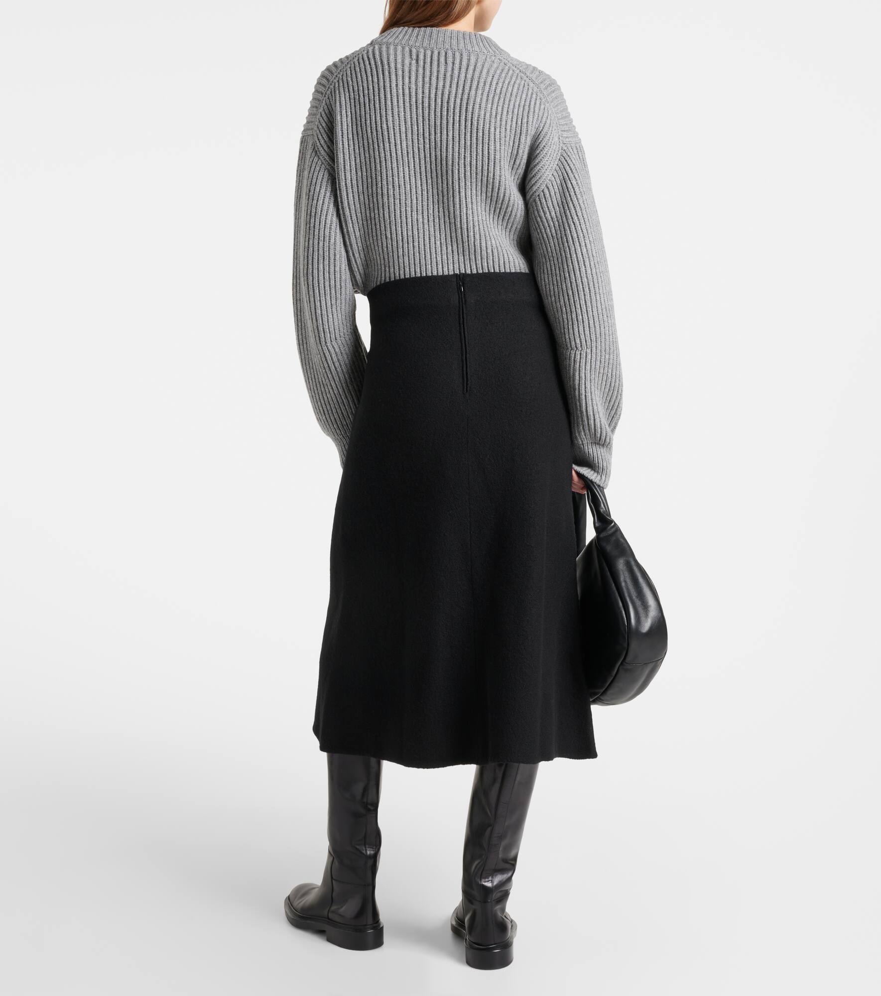Wool midi skirt - 3