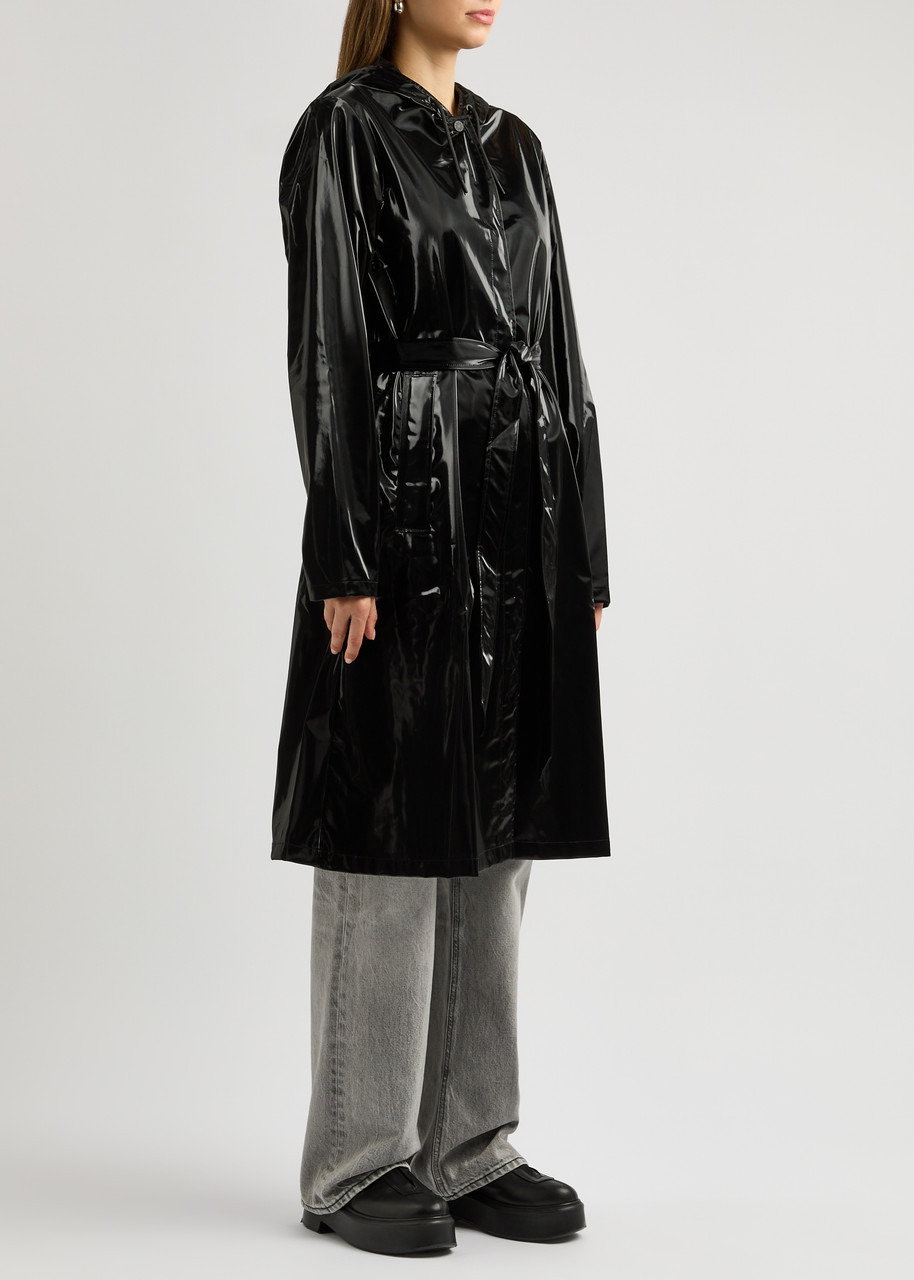 Rains Hooded Coated Shell Jacket - 2