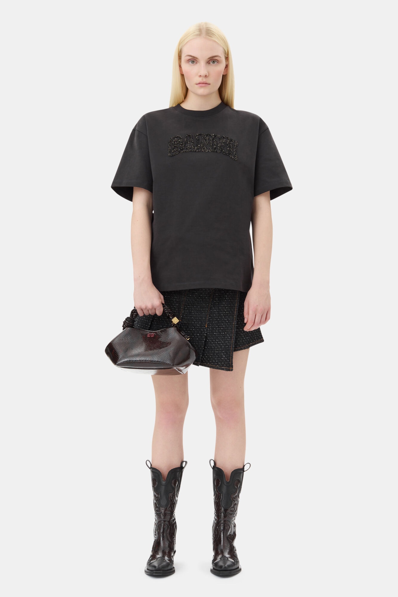 BLACK HEAVY COTTON DROP SHOULDER T-SHIRT - 3