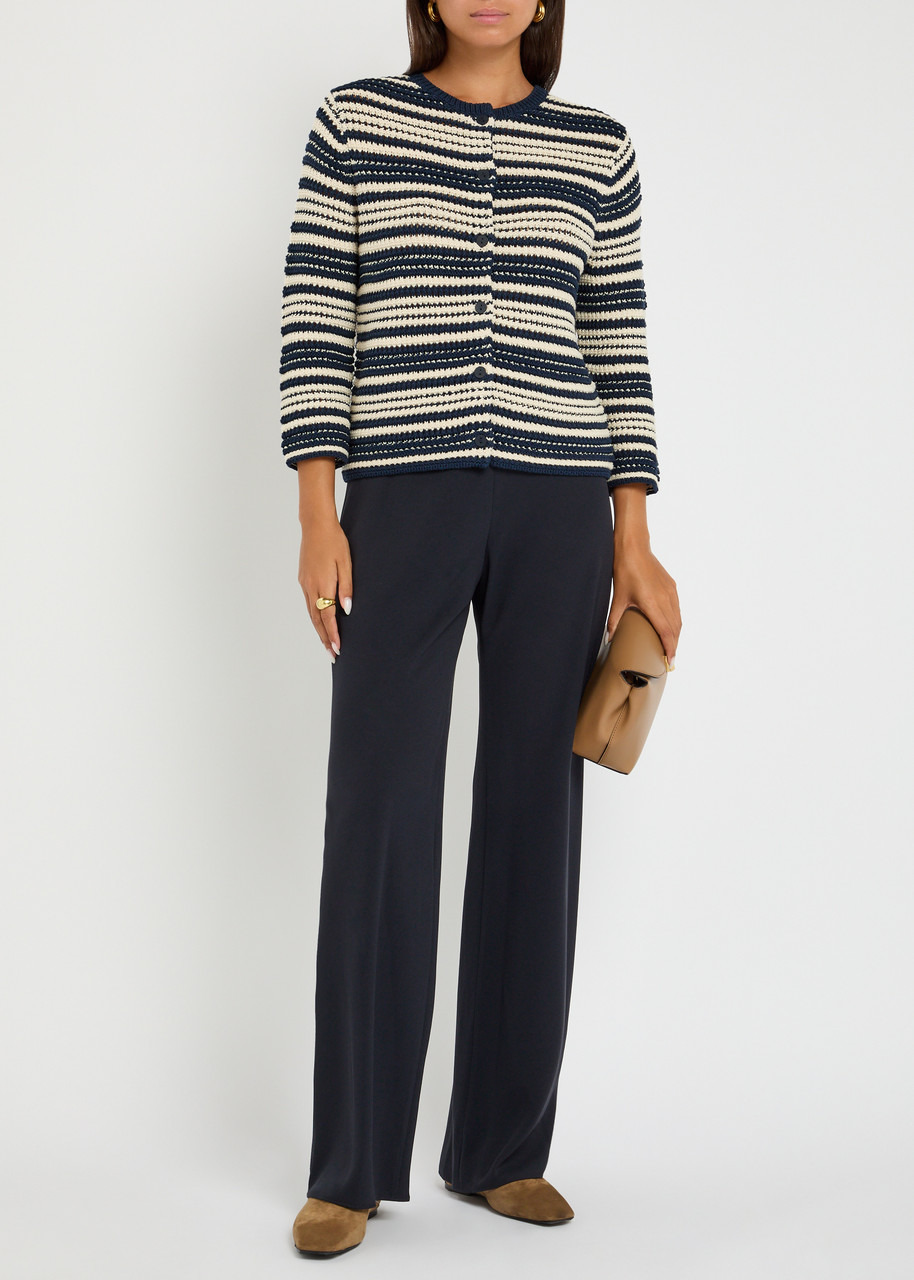 Vince Striped Cotton-knit Cardigan - 4