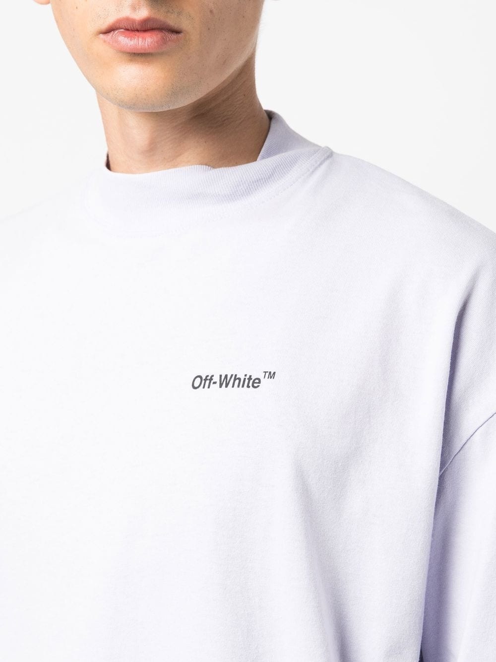 Arrows mock-neck cotton T-shirt - 5