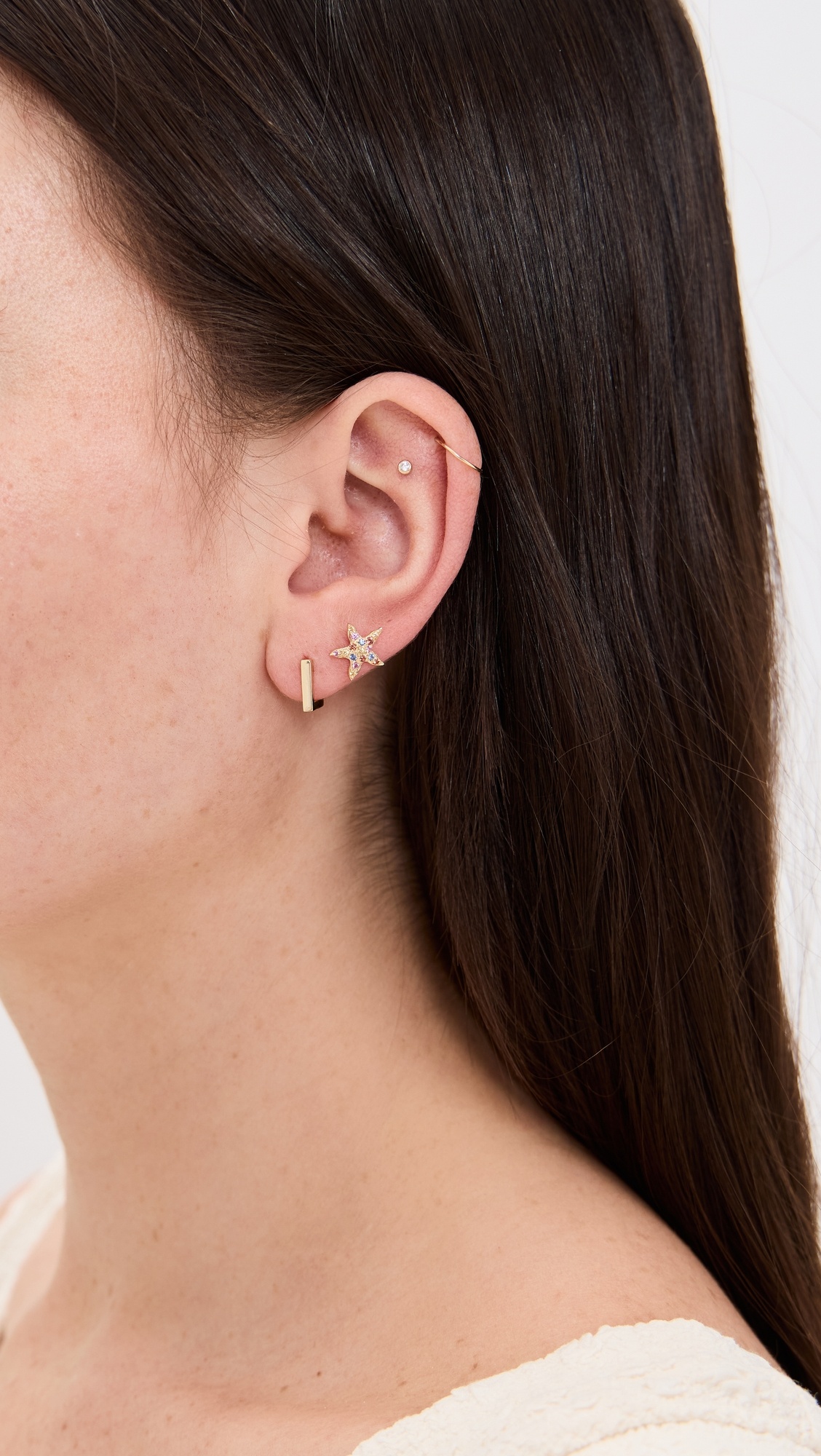18k Boucle Doreille Mini Toile De Mer Earring - 2