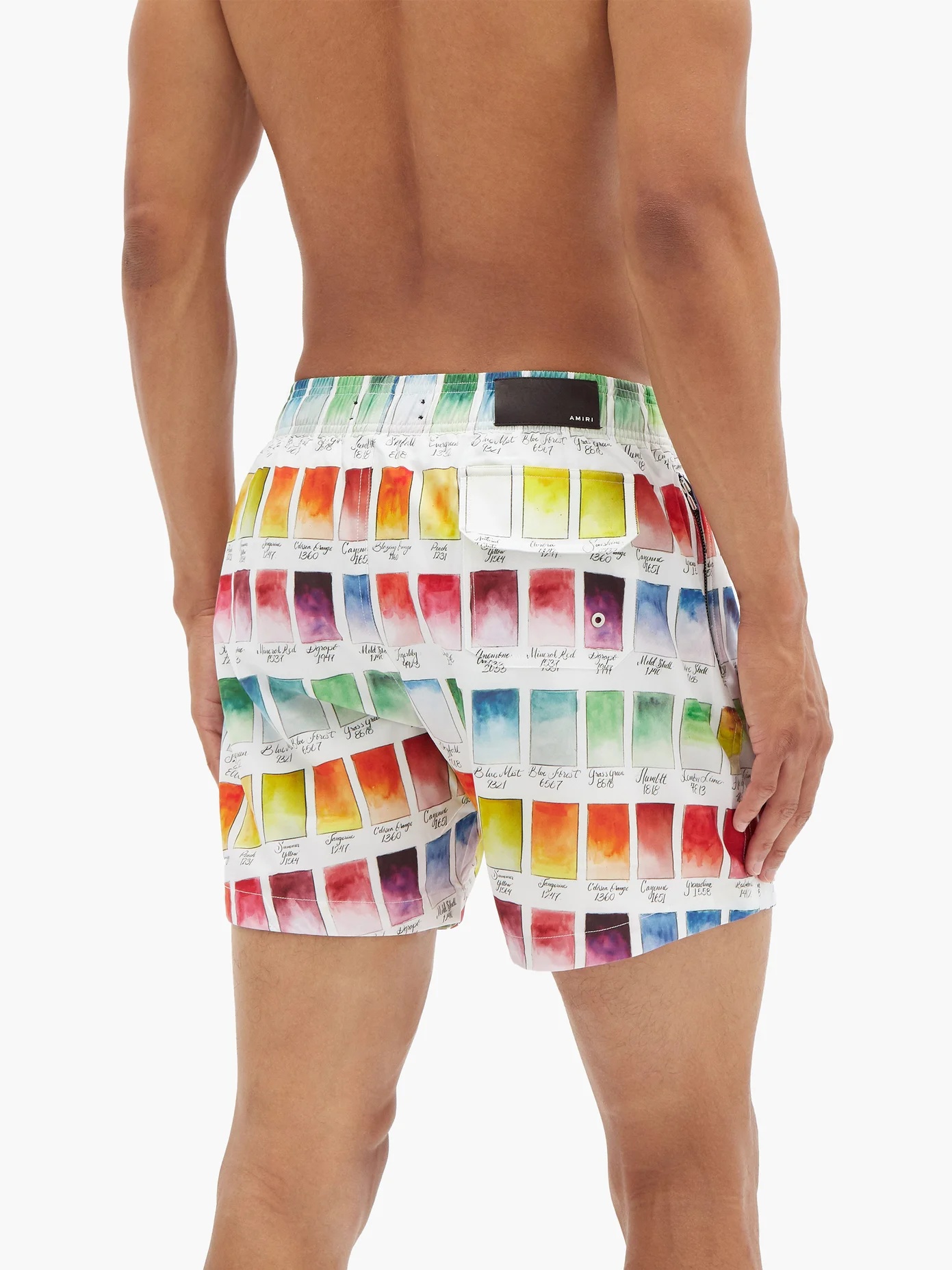 Watercolor Swatches-print swim shorts - 3