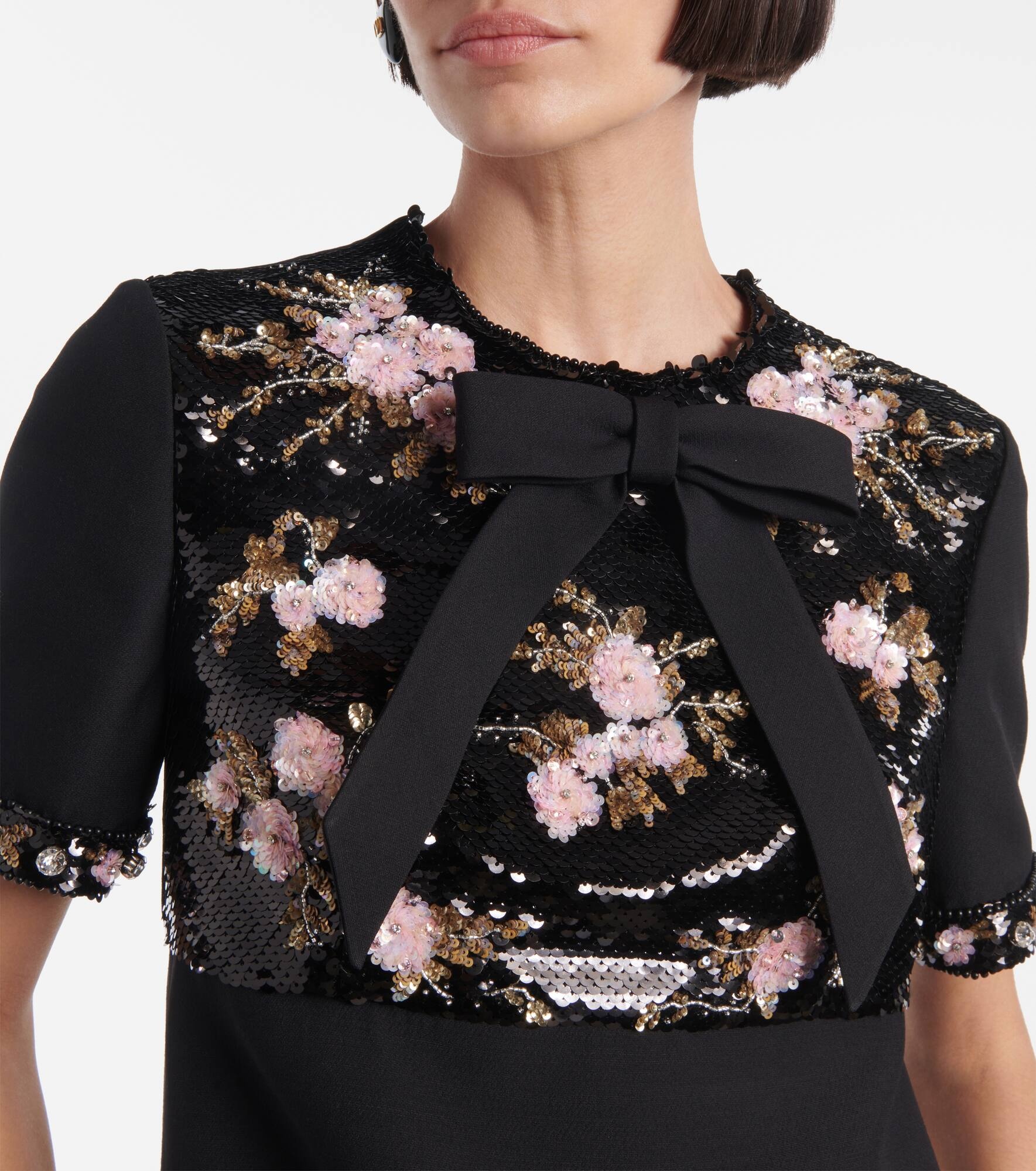 Crepe Couture embellished minidress - 4