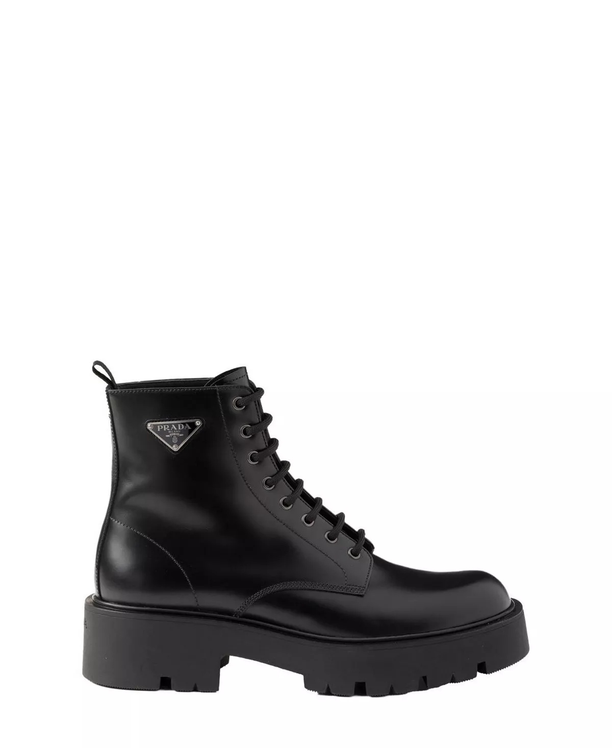 Men's Brushed Leather Combat Boots - 6