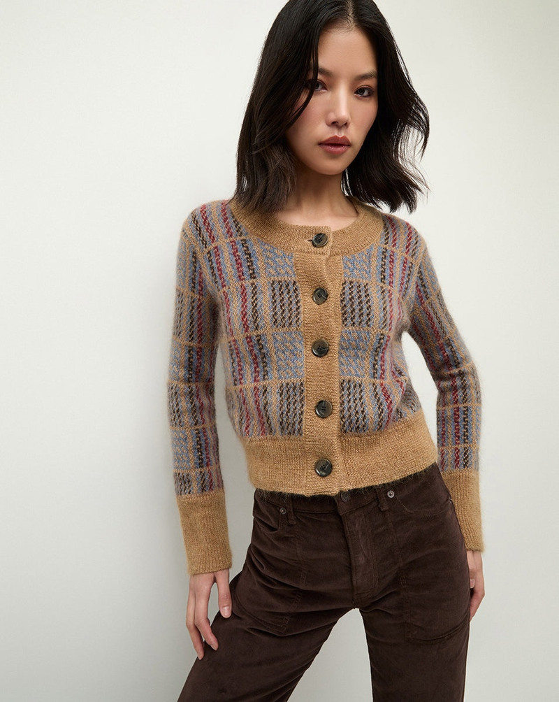 VERONICA BEARD JACIRA PLAID CARDIGAN outlook
