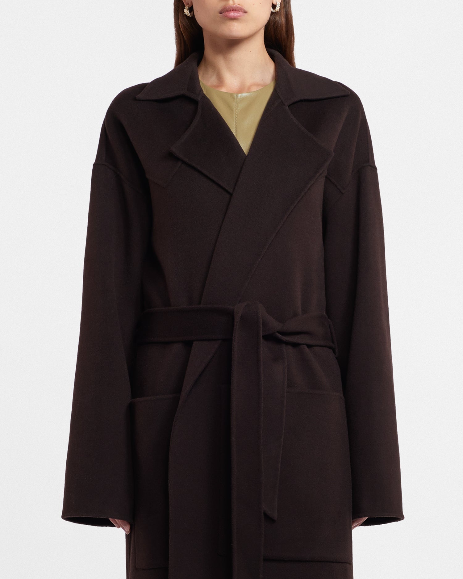 Wool Silk Robe Coat - 4