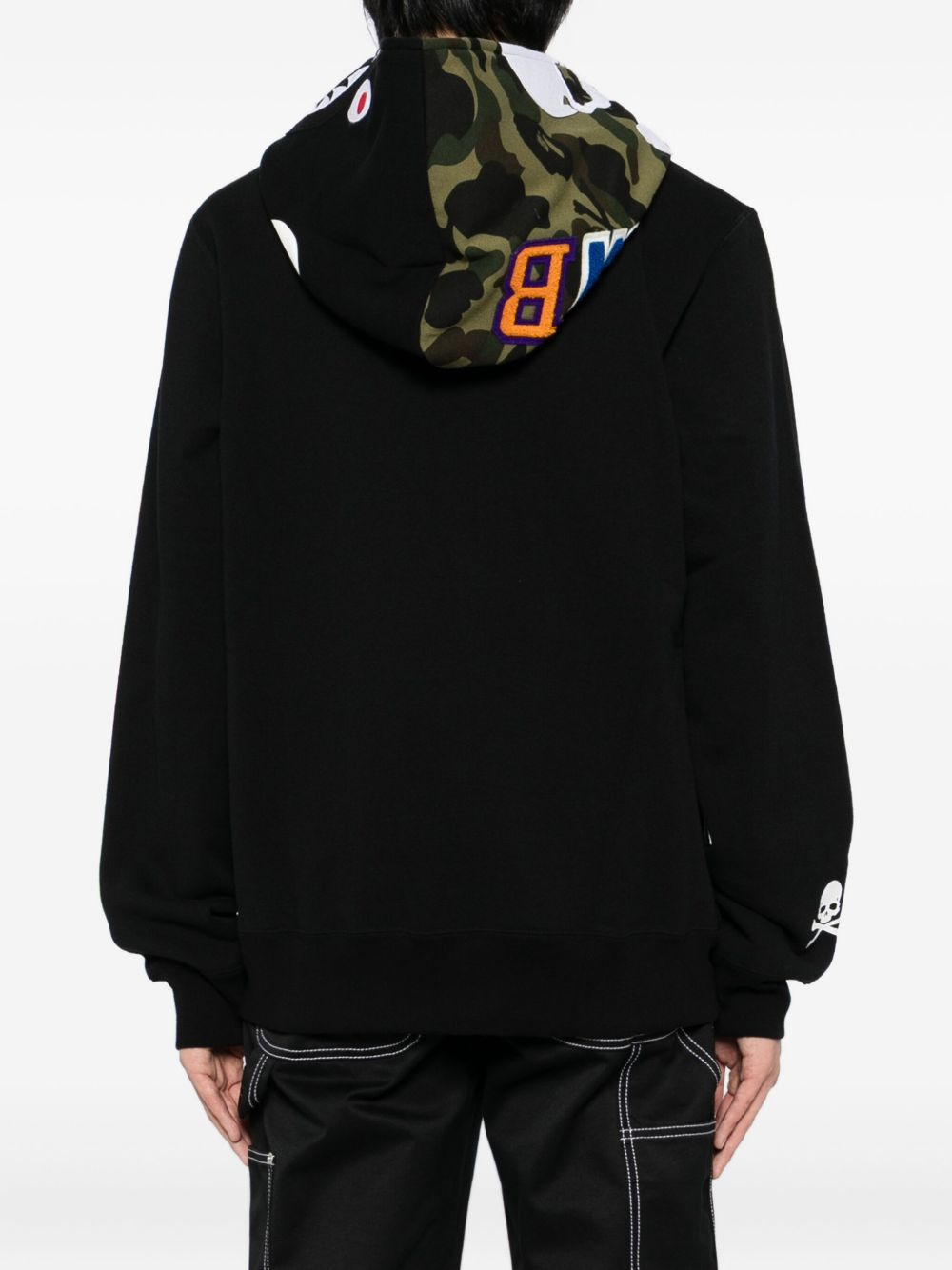 x Bape panel hoodie - 4