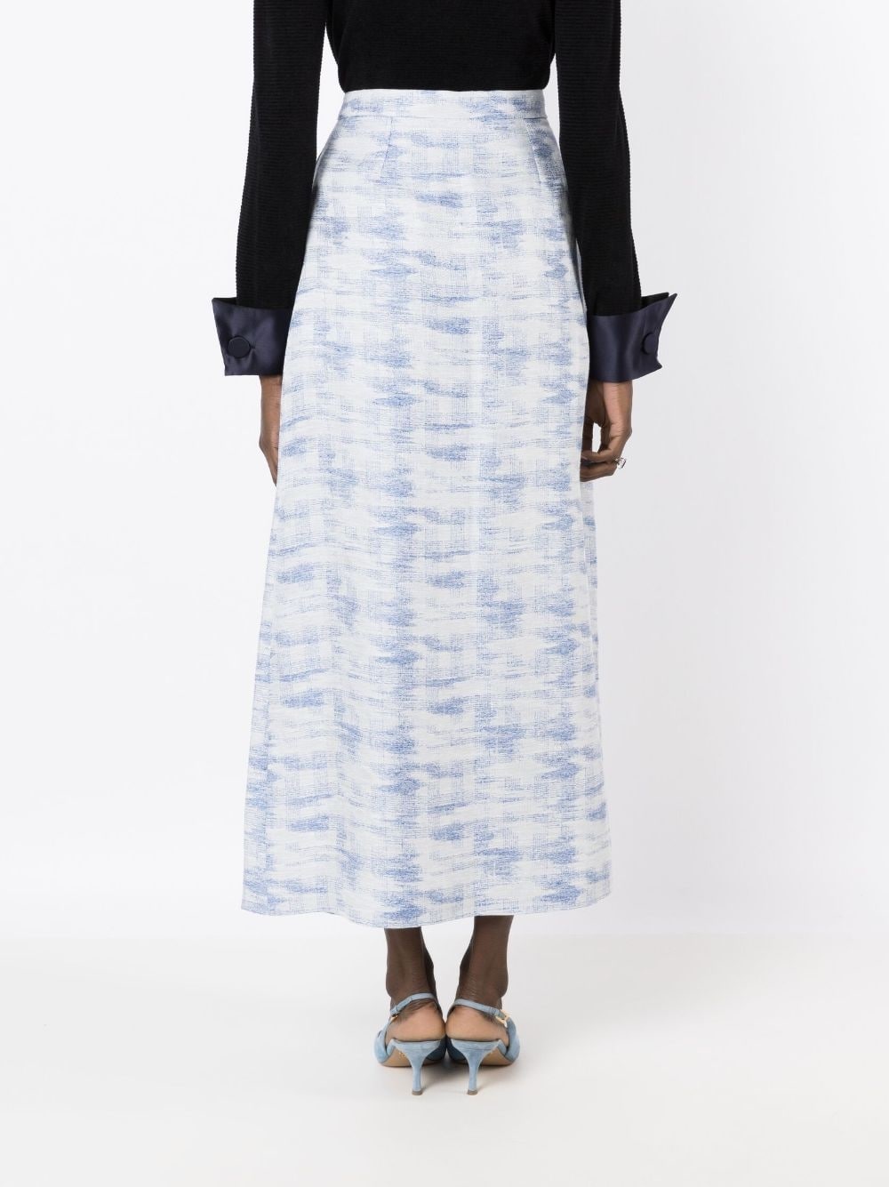 pleat-detailing high-waist skirt - 4