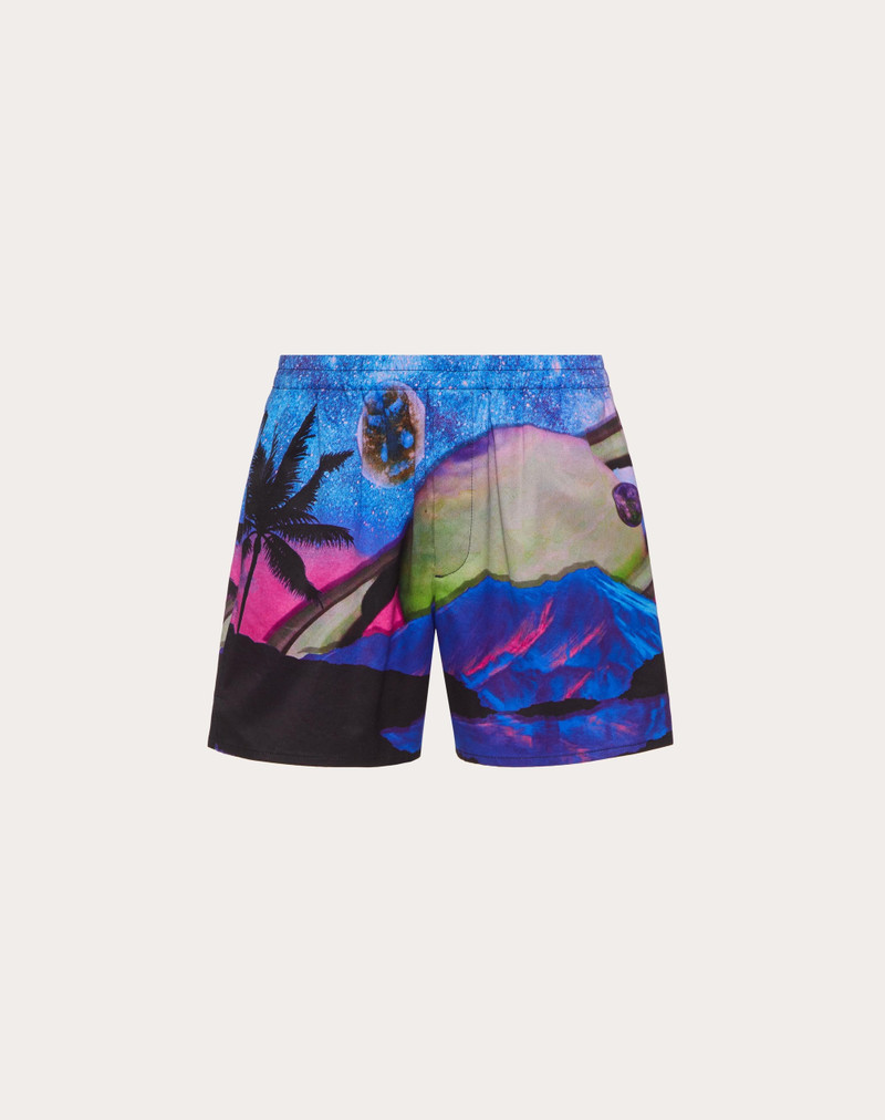 SHORTS WITH WATER SKY PRINT 1