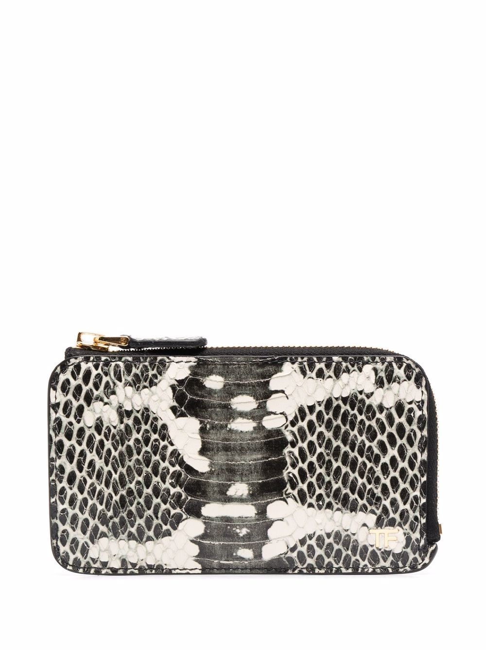 snakeskin-print wallet - 1