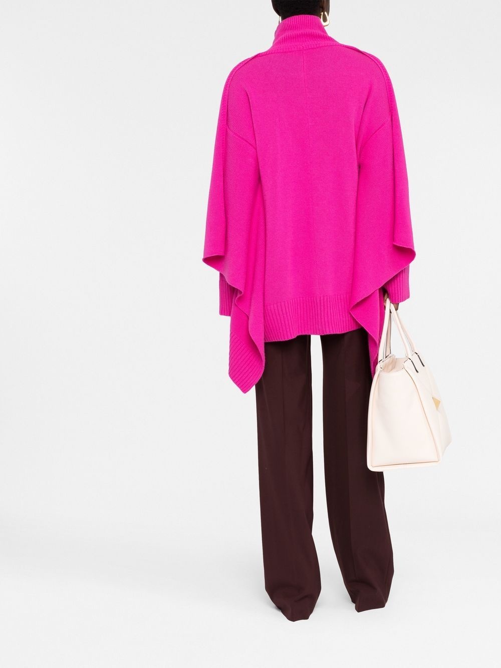 draped roll-neck jumper - 6