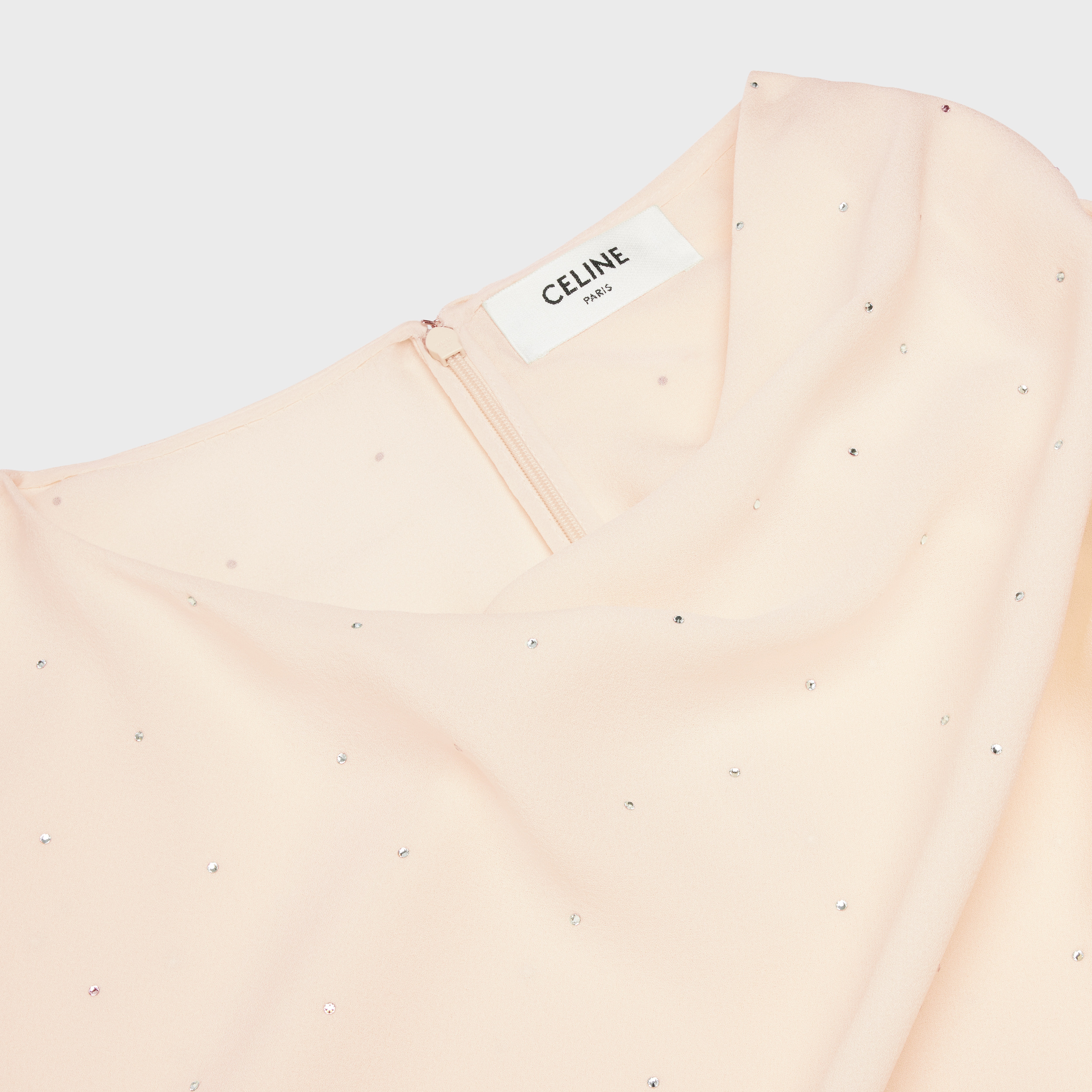 Asymmetric draped top in viscose sablé - 3