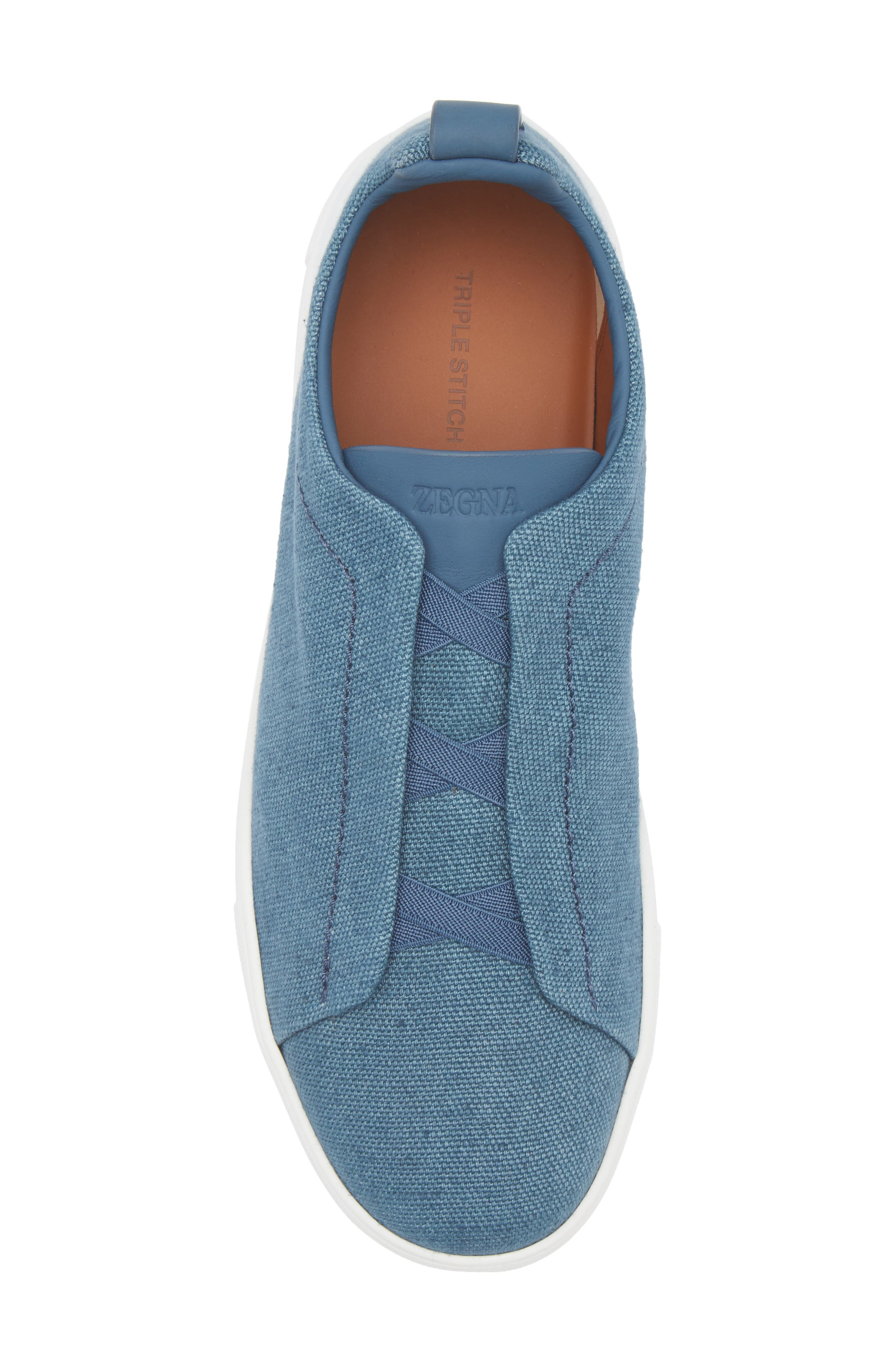 ZEGNA Triple Stitch™ Low Top Sneaker in Blue at Nordstrom - 5
