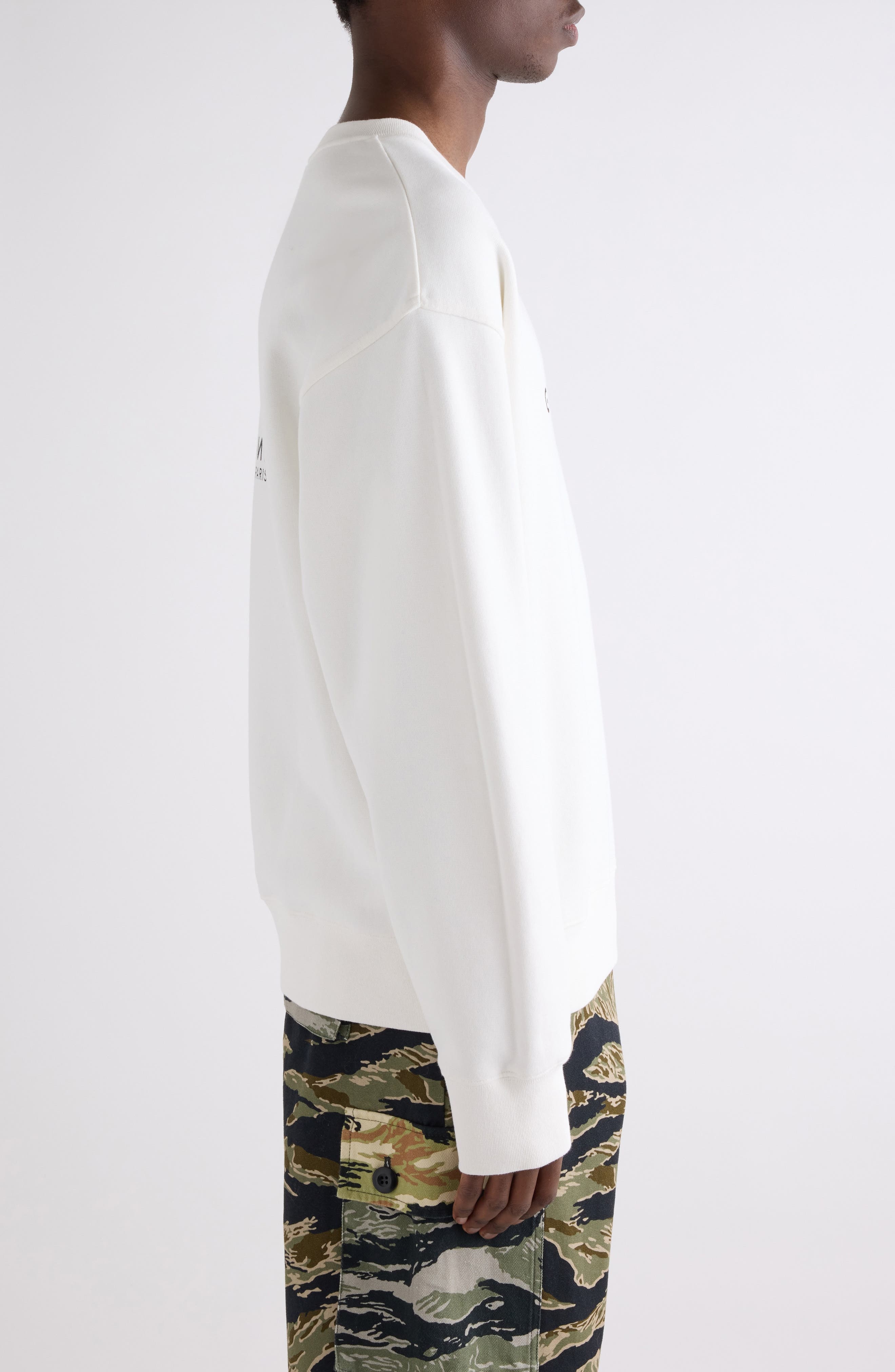 Givenchy Boxy Fit Reverse Logo Graphic Sweatshirt in Off White at Nordstrom - 4