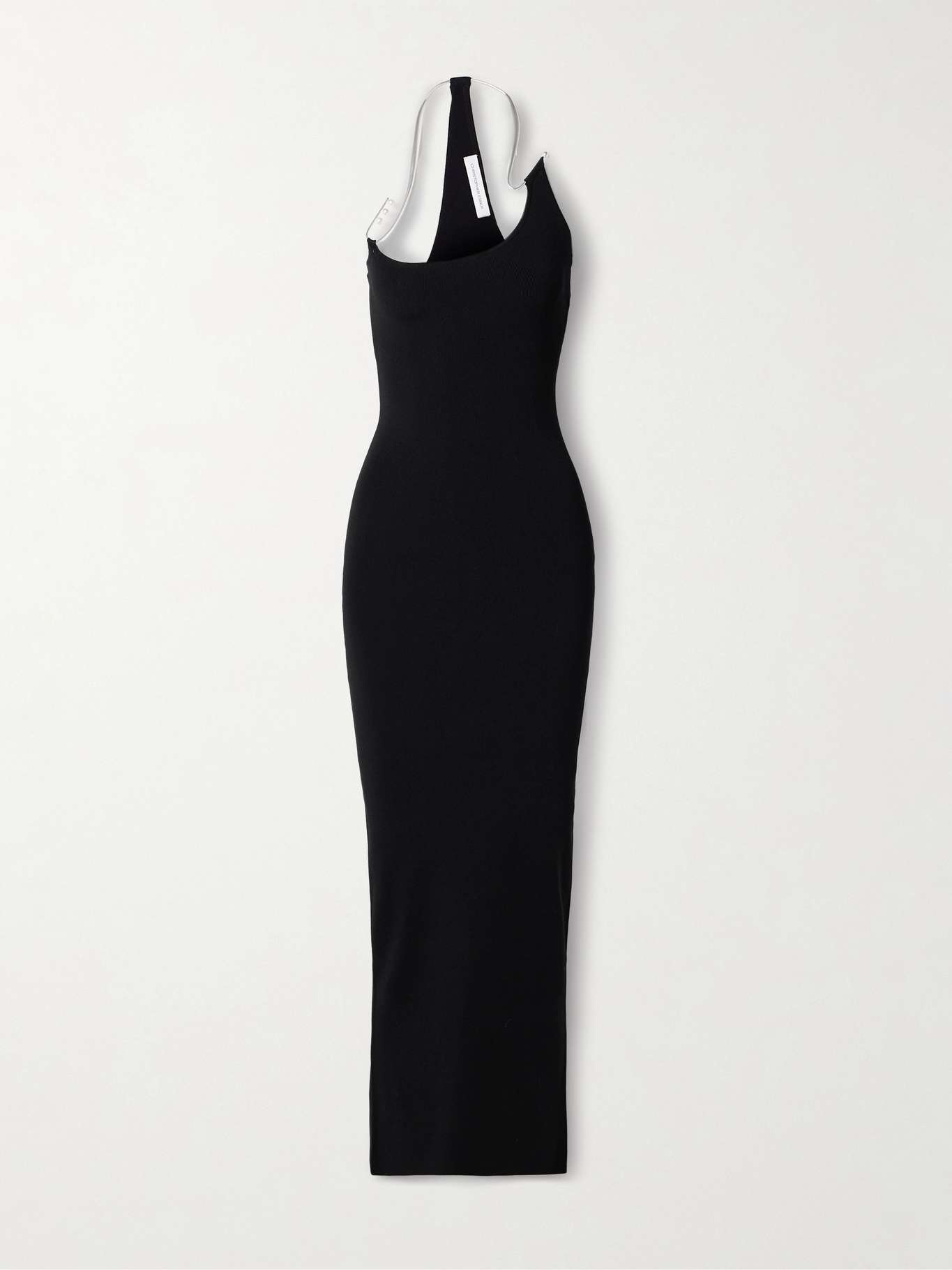Levitate strapless embellished ribbed-knit maxi dress Black - 1