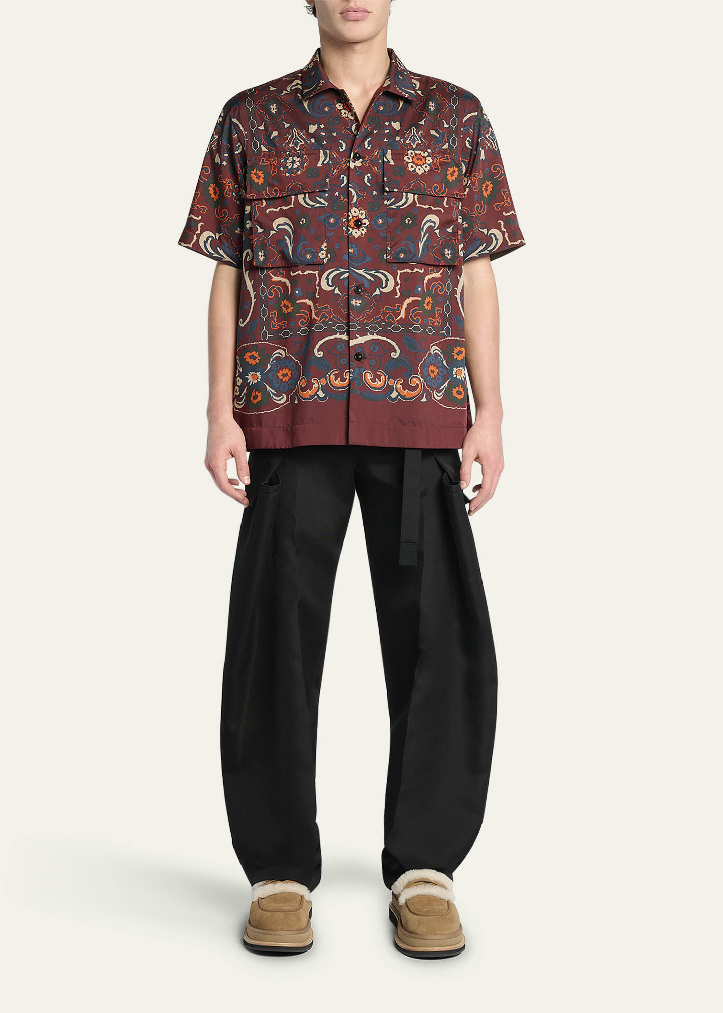 Men's Floral-Print Camp Shirt - 2