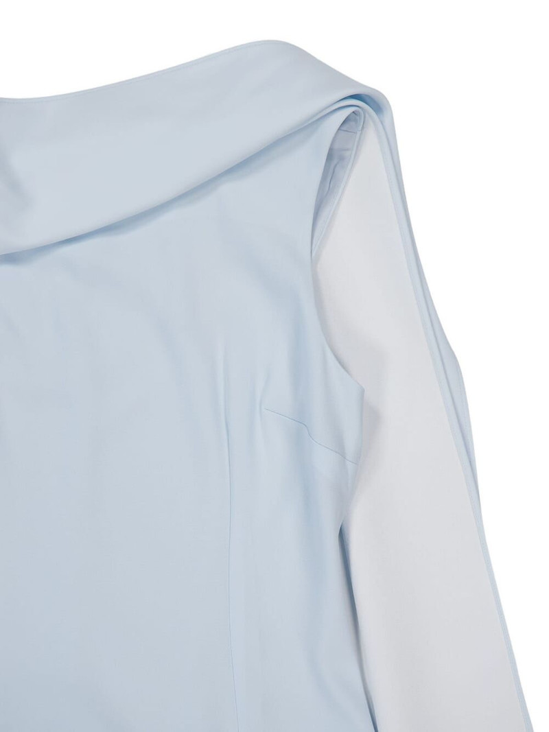 draped sleeveless midi dress 4