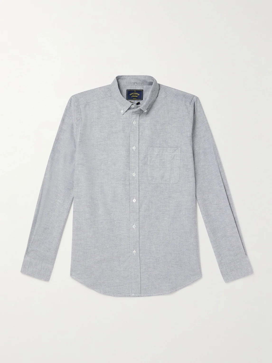 Button-Down Collar Brushed-Cotton Oxford Shirt - 1