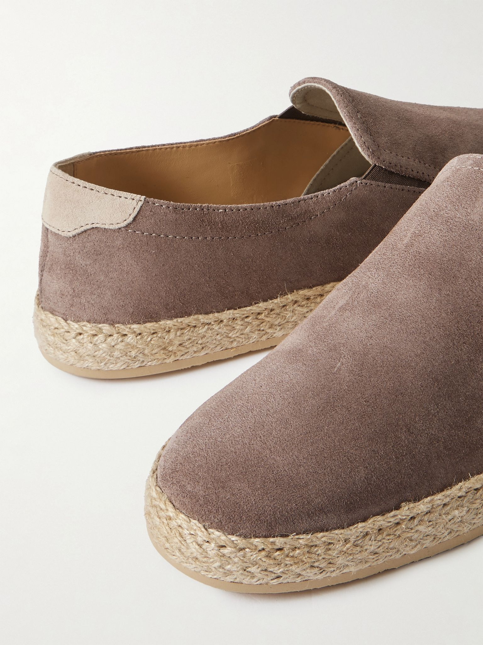 Suede Espadrilles Taupe - 5