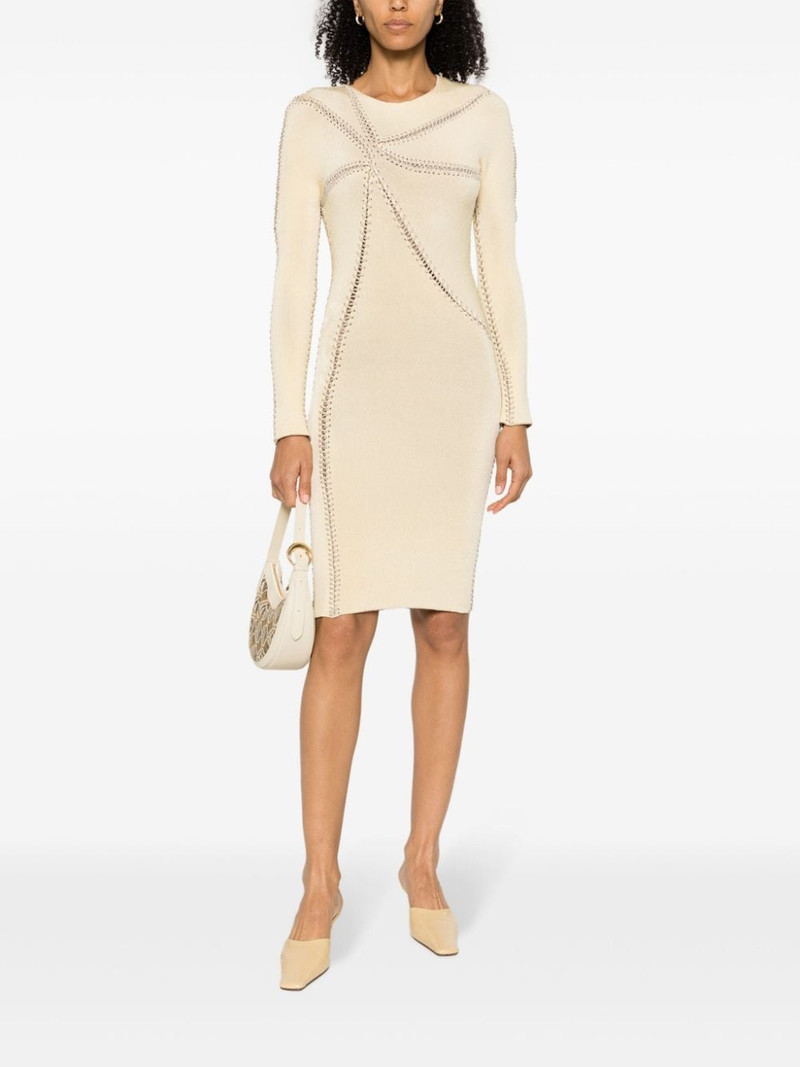 ISA BOULDER Starfish whipstitch-detail midi dress outlook