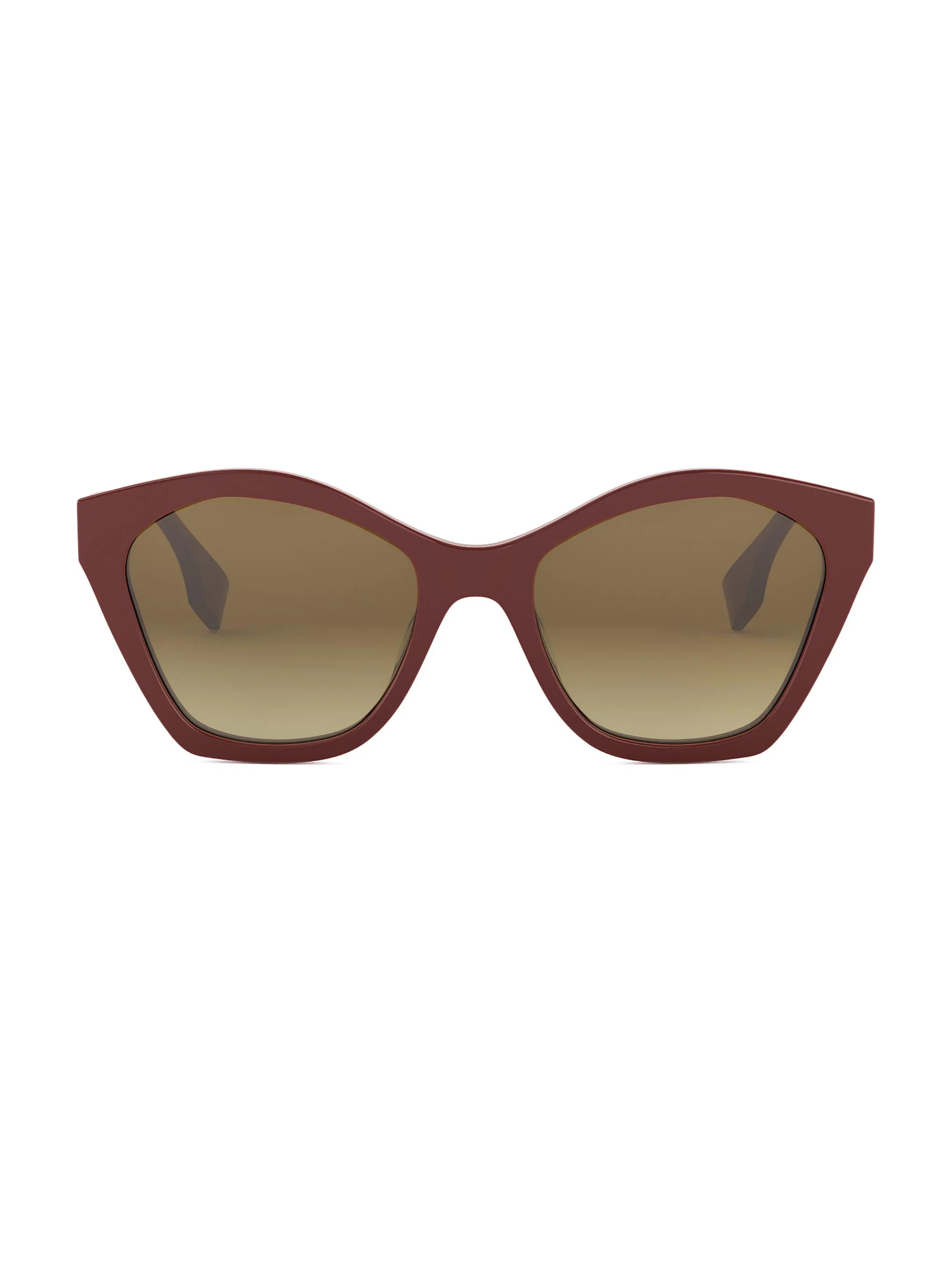 Women's Lettering 54MM Geometric Sunglasses - Red Brown - 1