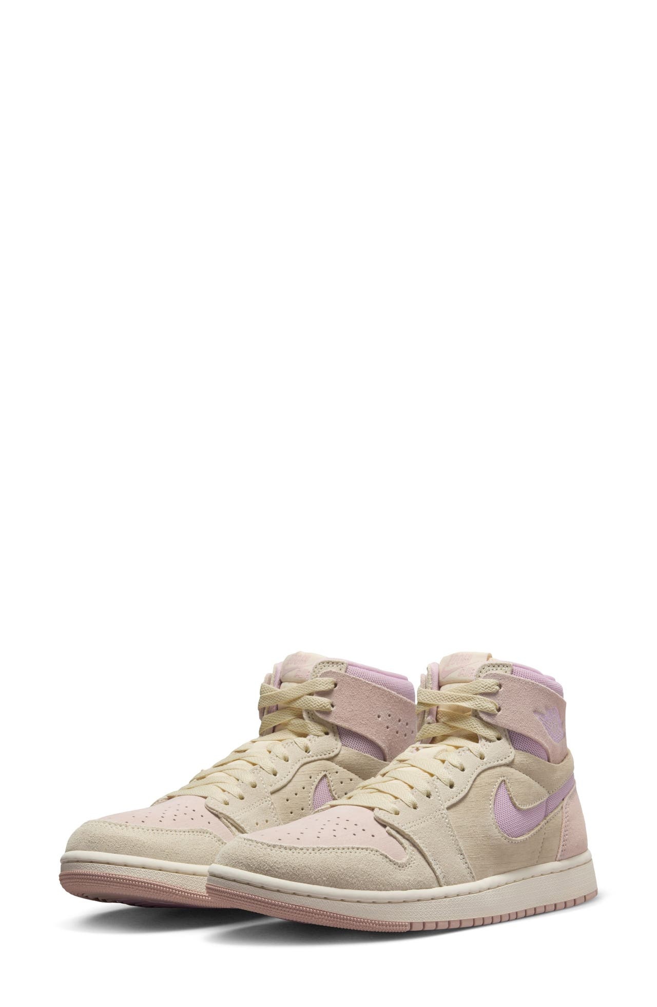 Air Jordan 1 Zoom Comfort 2 High Top Sneaker in Muslin/Plum/Beige/Sail at Nordstrom - 1