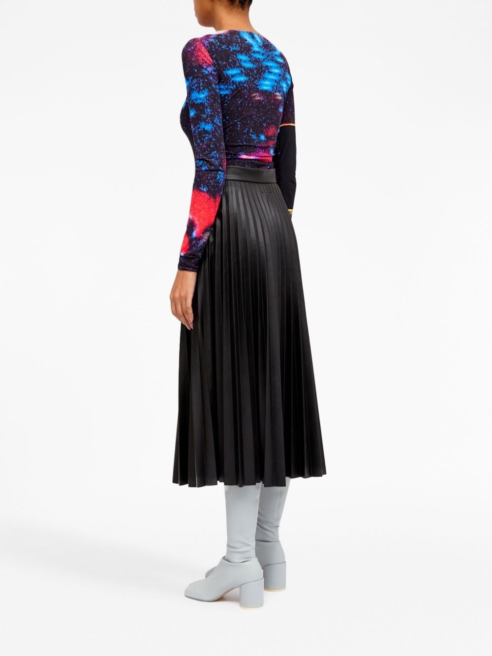 high-waist pleated skirt - 5