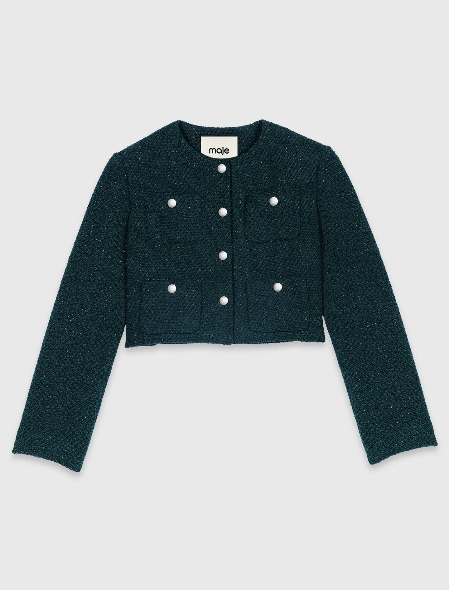 Tweed jacket with fringe trim - 1