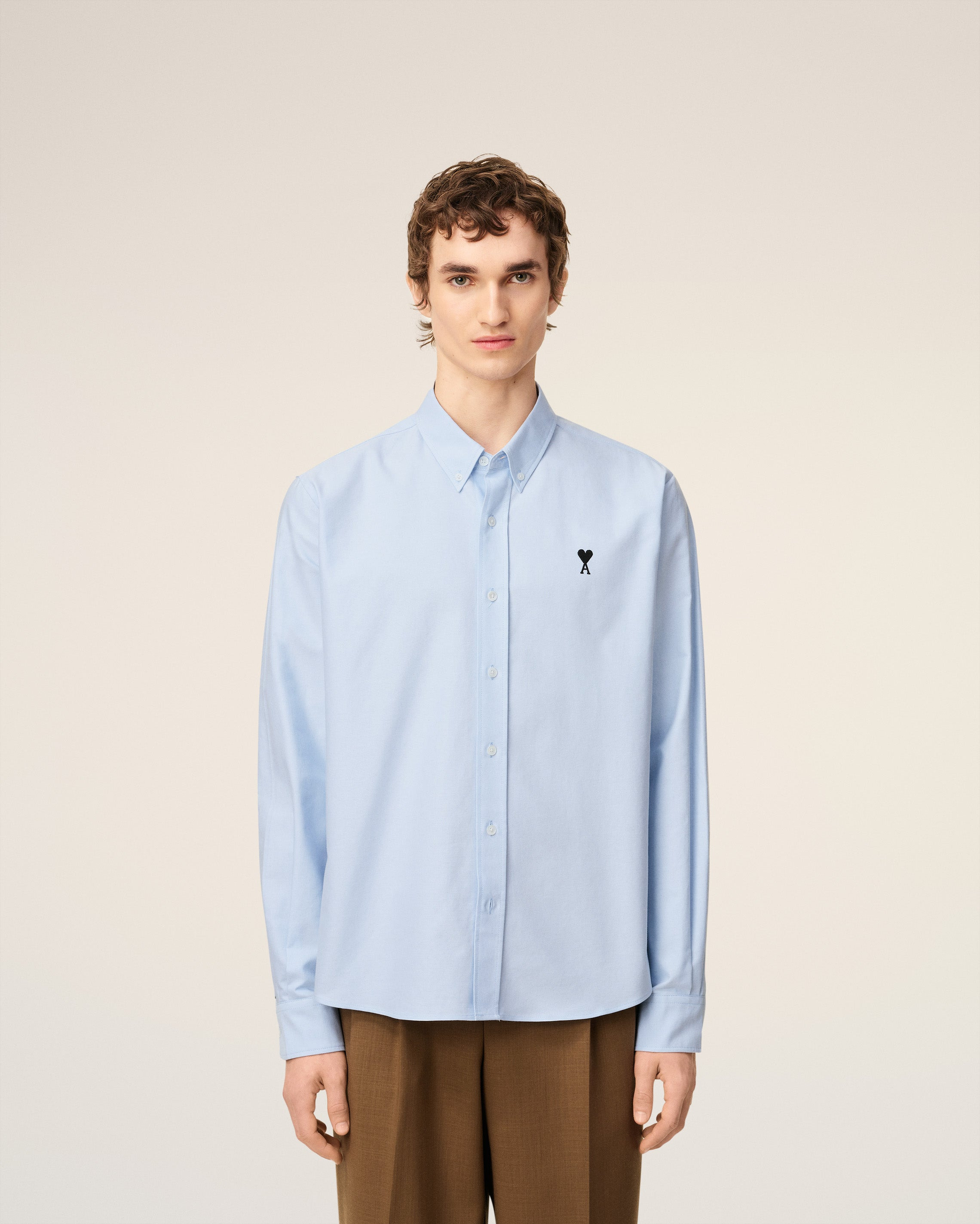 BLUE COTTON BUTTON DOWN  AMI DE COEUR  SHIRT - 3