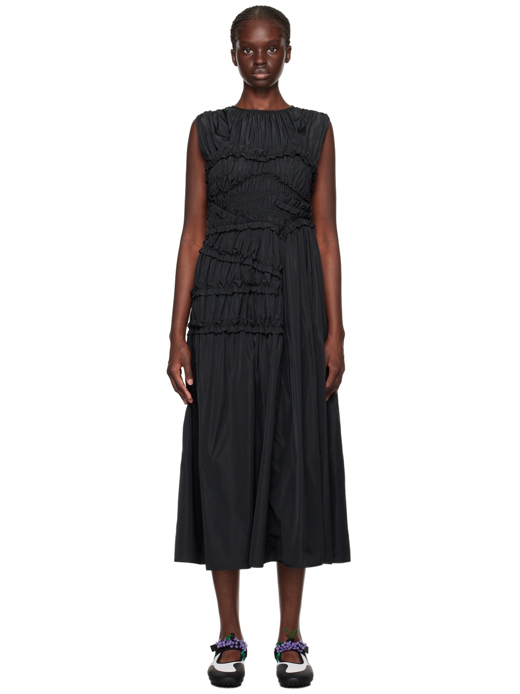 CECILIE BAHNSEN Black Utopia Maxi Dress | ssense | REVERSIBLE