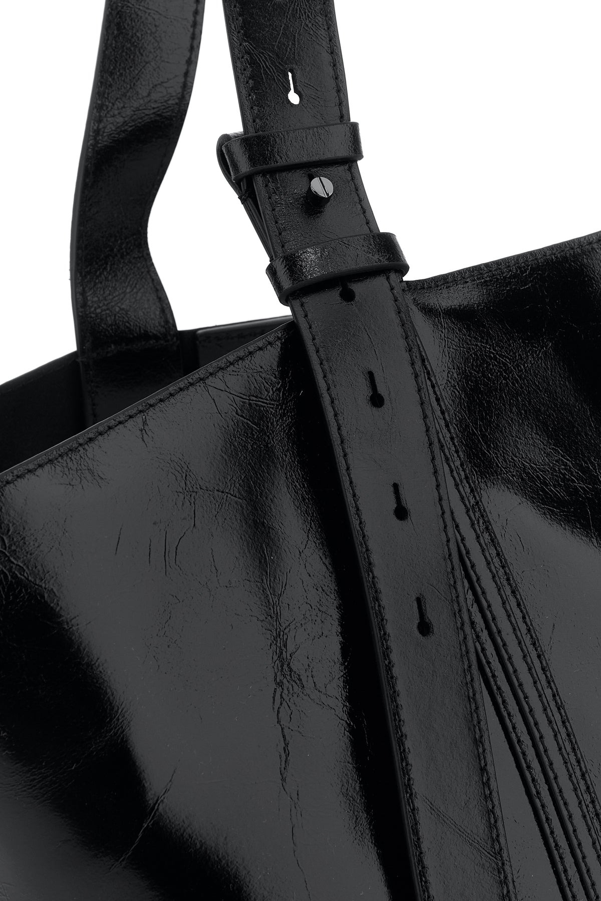 Black leather 24.7 shopping bag - 4