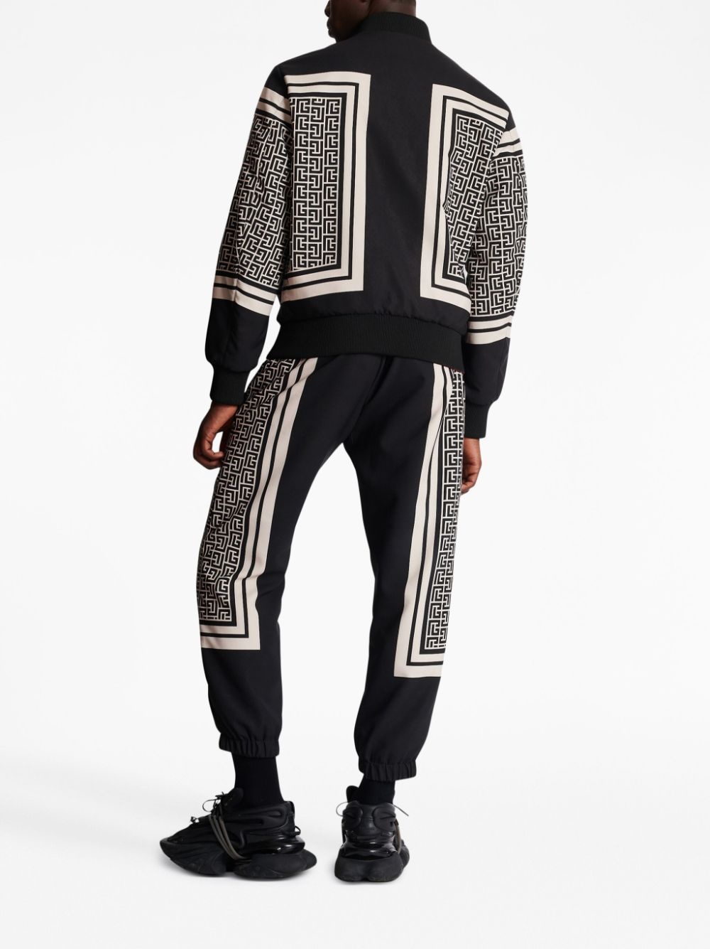 monogram-print reversible bomber jacket - 4
