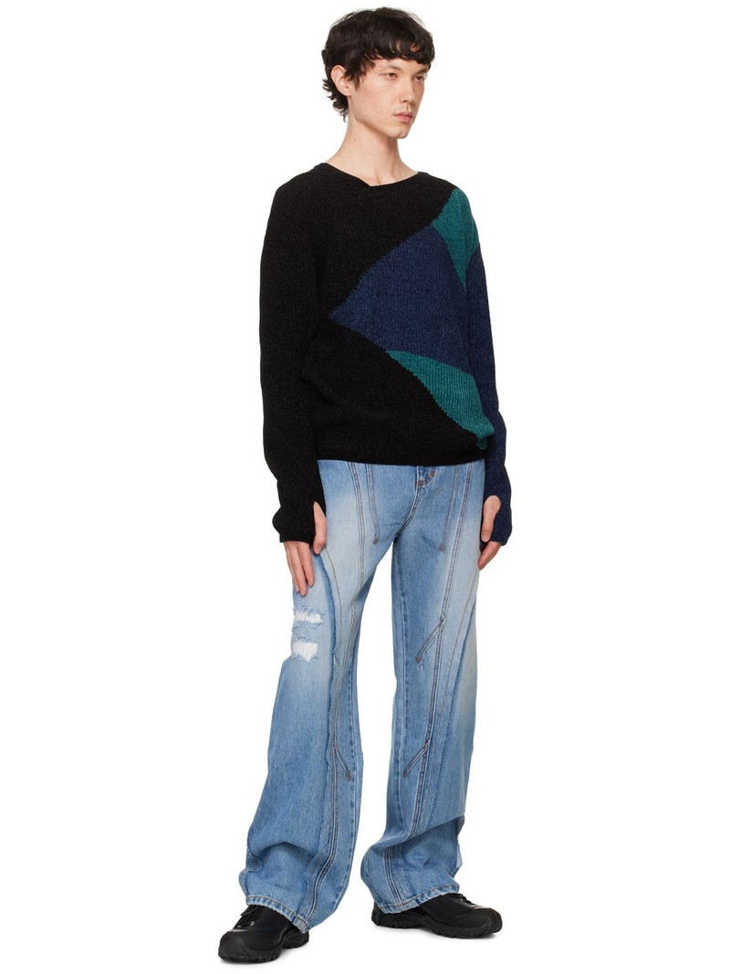 Andersson Bell Blue Panel Carpenter Wide-Leg Jeans outlook