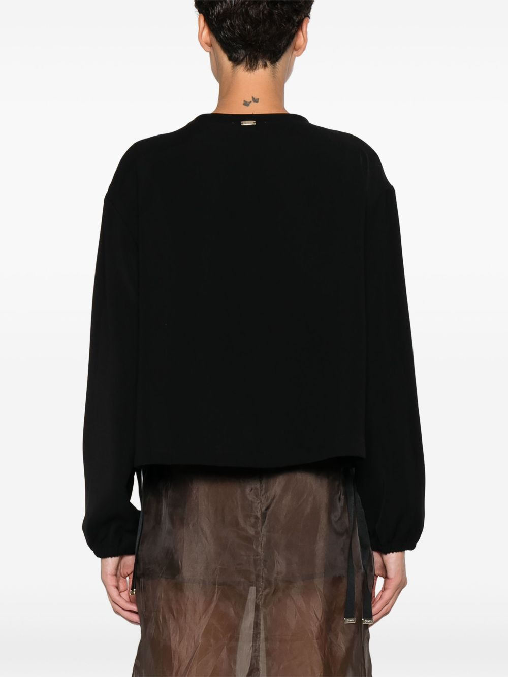 drawstring-hem sweatshirt - 4