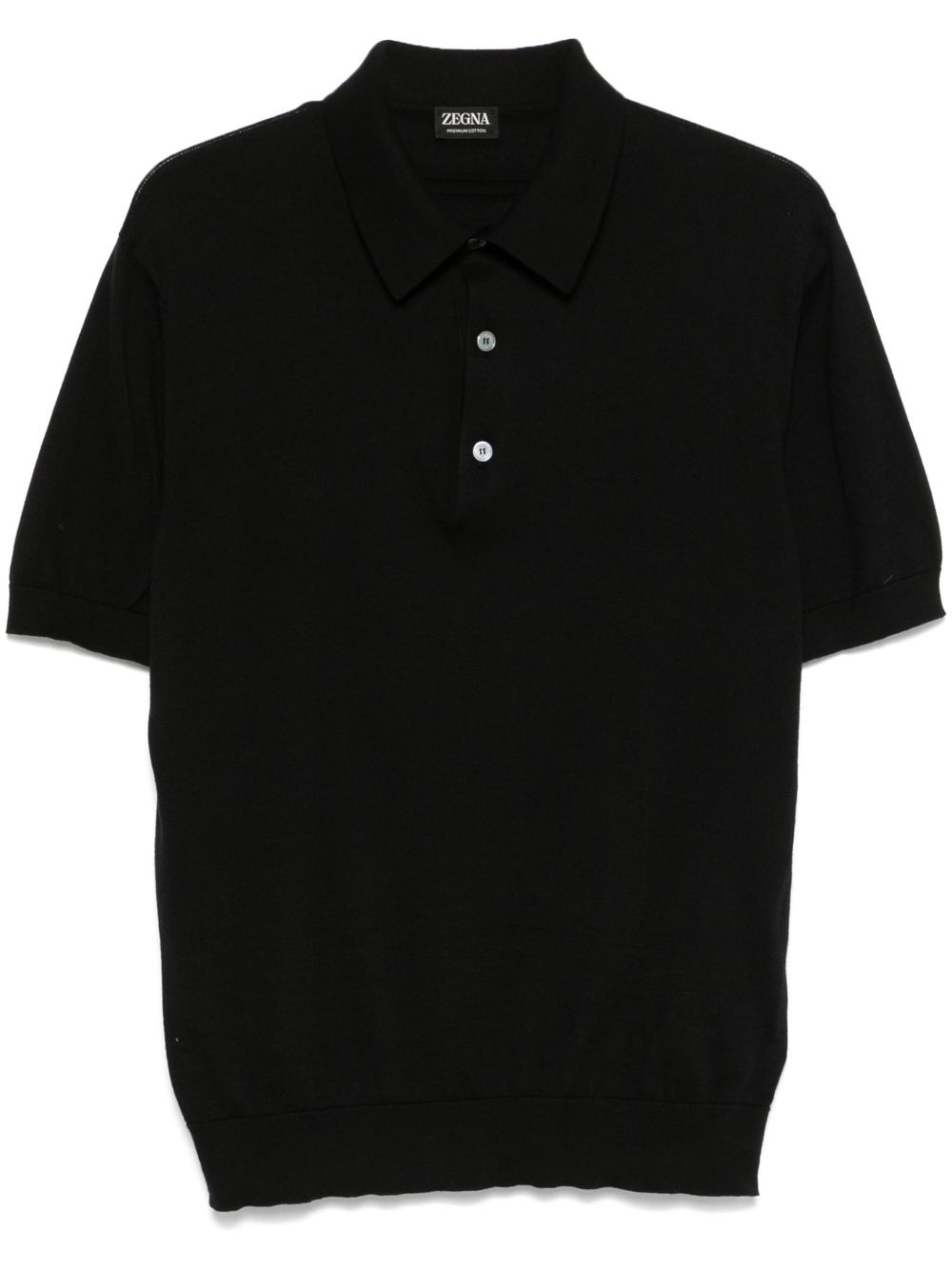knitted polo shirt - 1