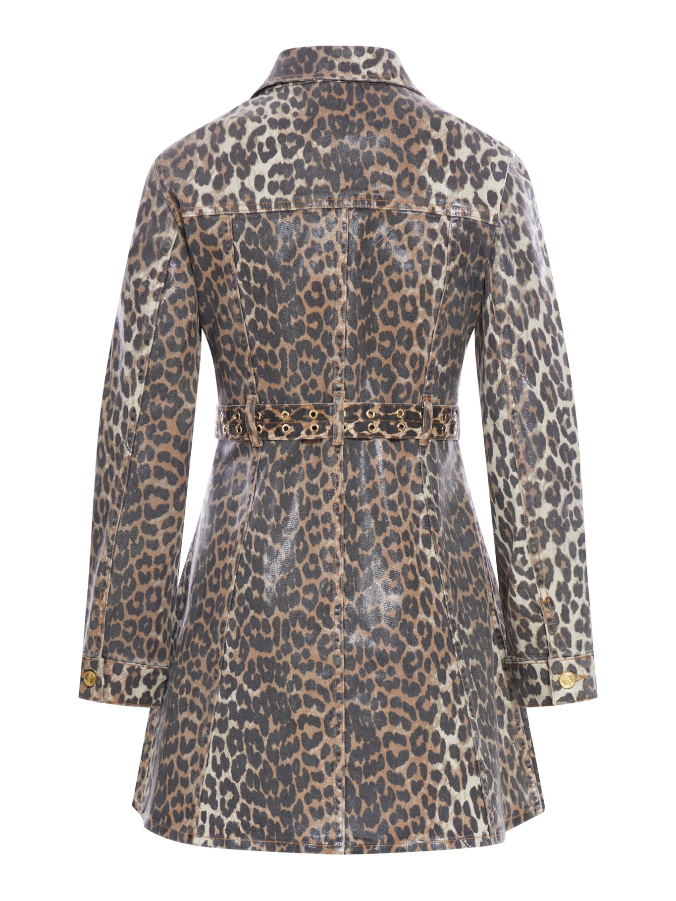 LEOPARD DENIM DRESS - 2