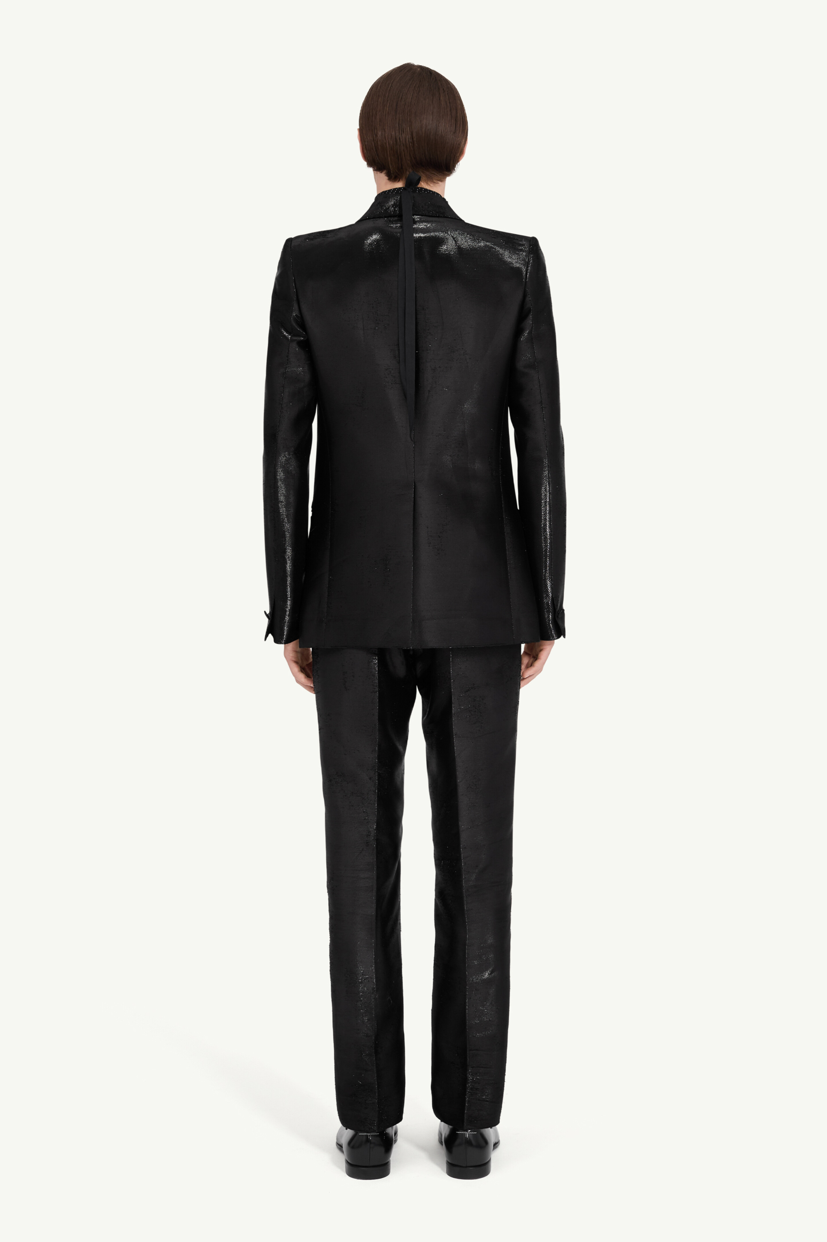 Distressed jacquard suit jacket - 4