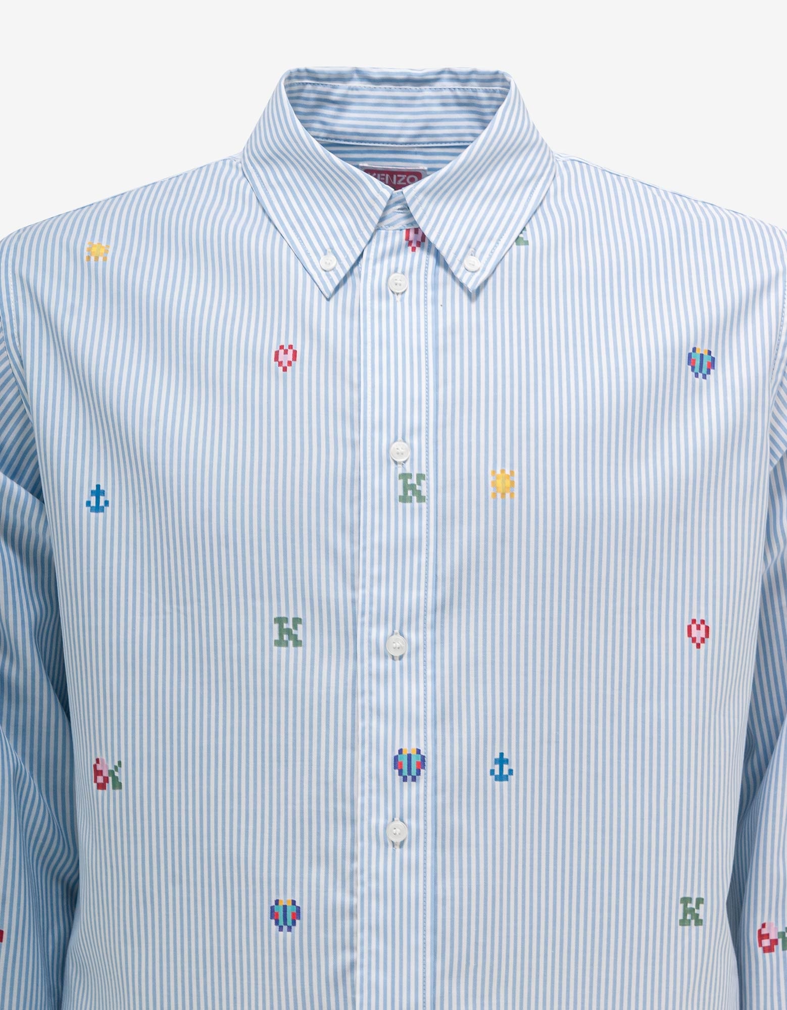 Blue 'Kenzo Pixel' Striped Shirt - 3