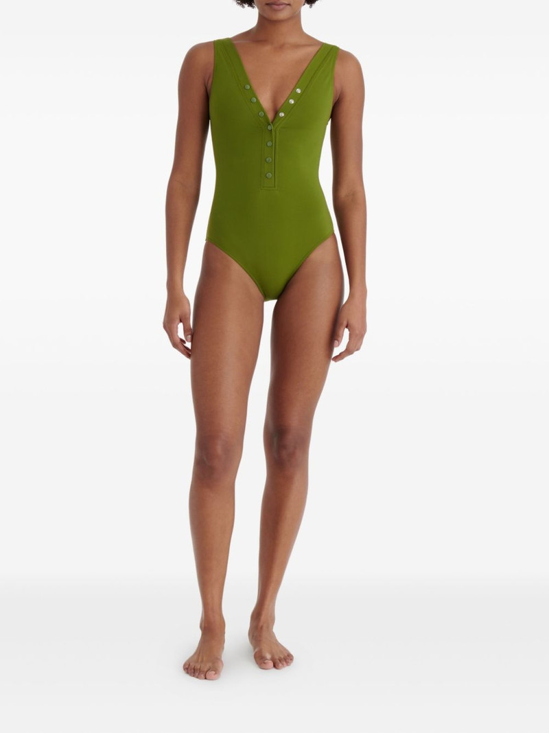 ERES Icône V-neck press-stud swimsuit outlook