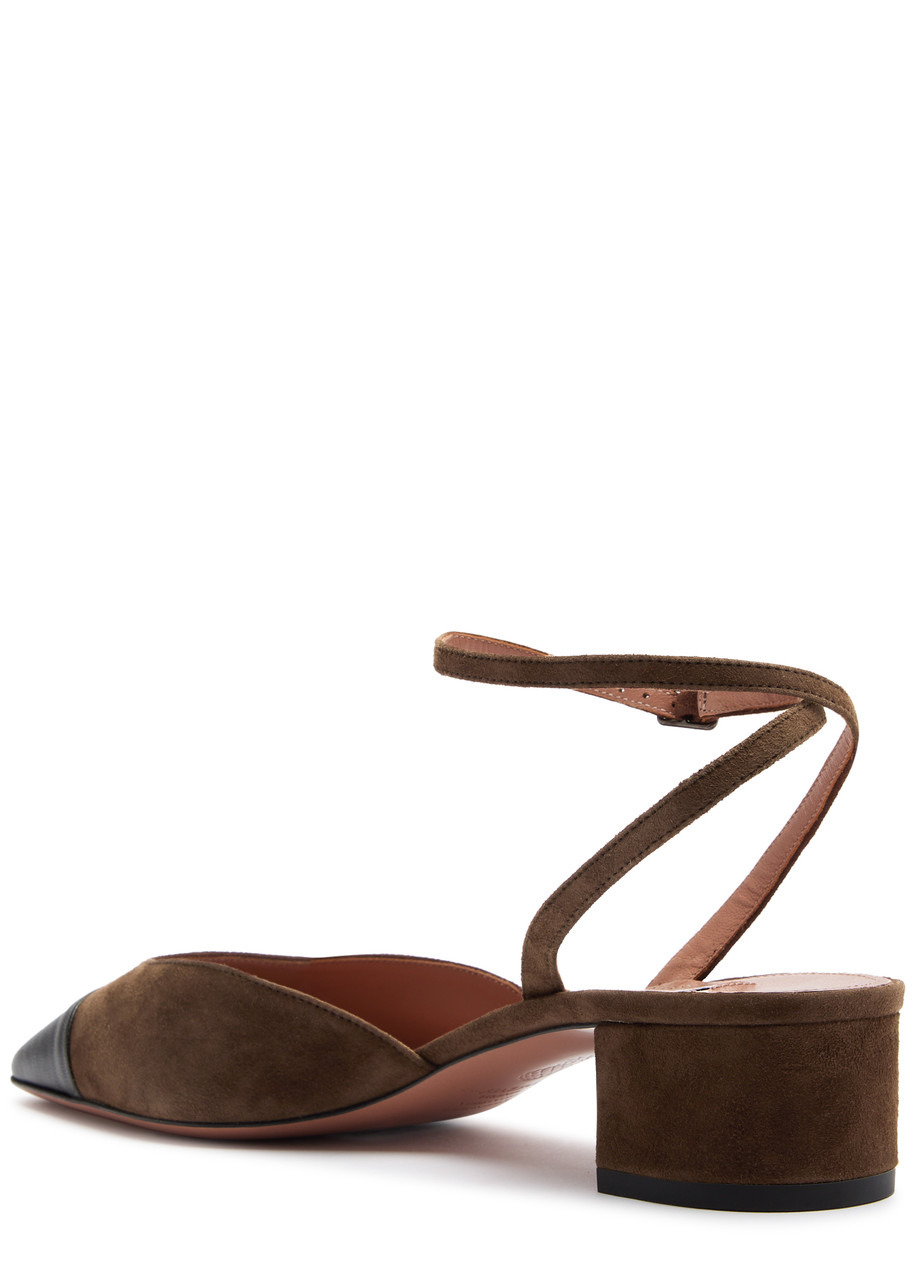 Aquazzura French Flirt 35 Panelled Suede Pumps - 2