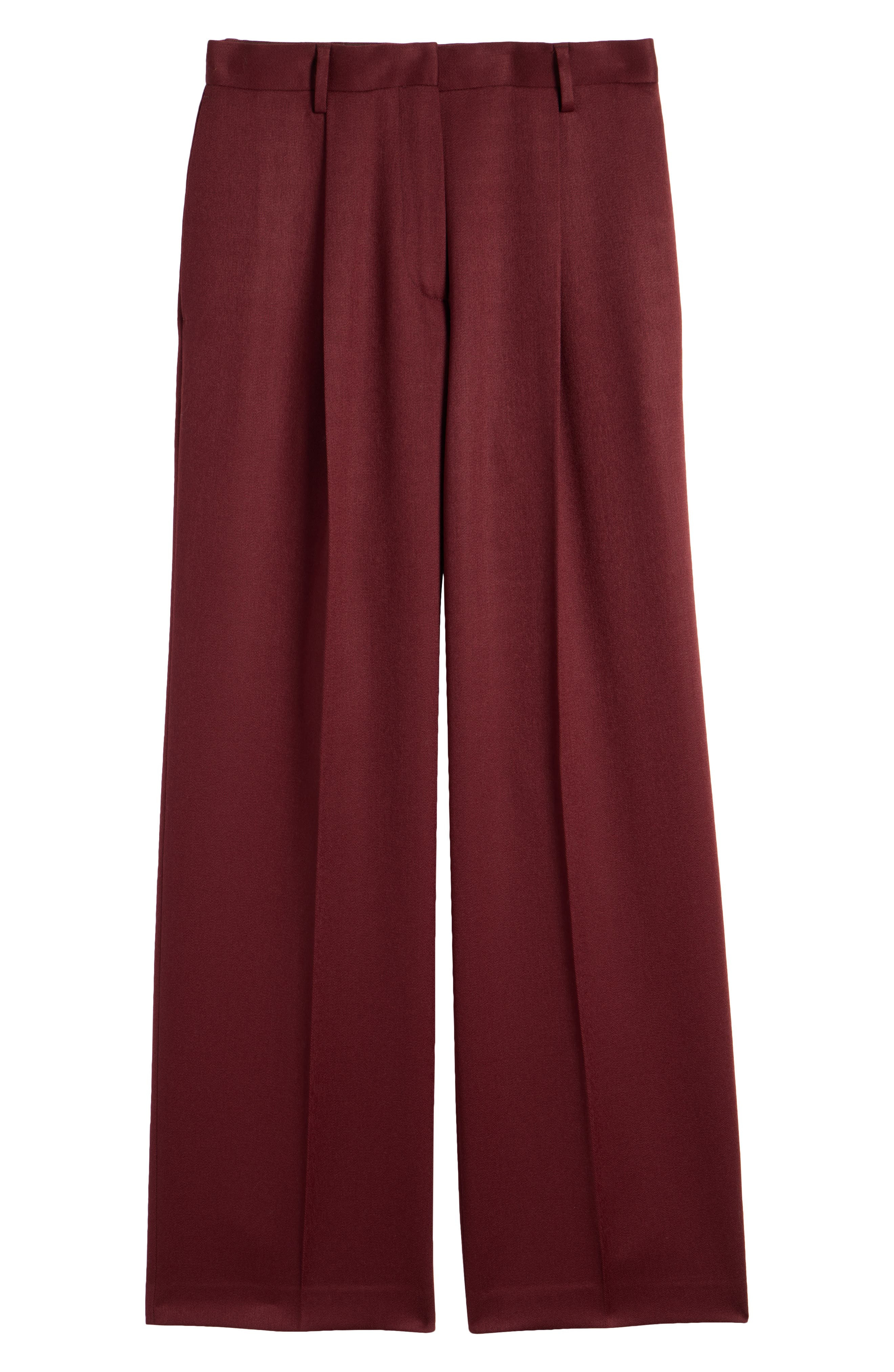 Dries Van Noten Portias Pleated Wool Pants in Brique at Nordstrom - 6