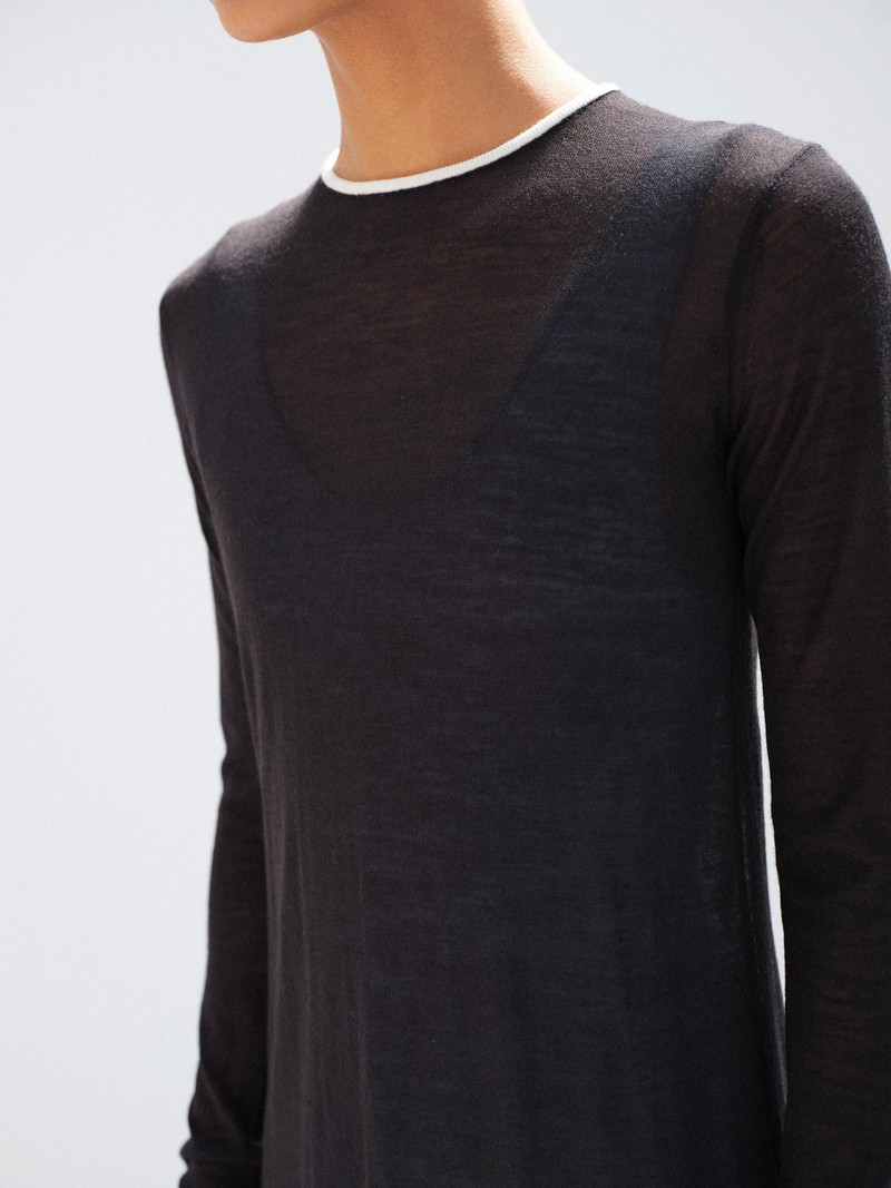 HARD TWIST HIGH GAUGE WOOL SILK KNIT DRESS 3
