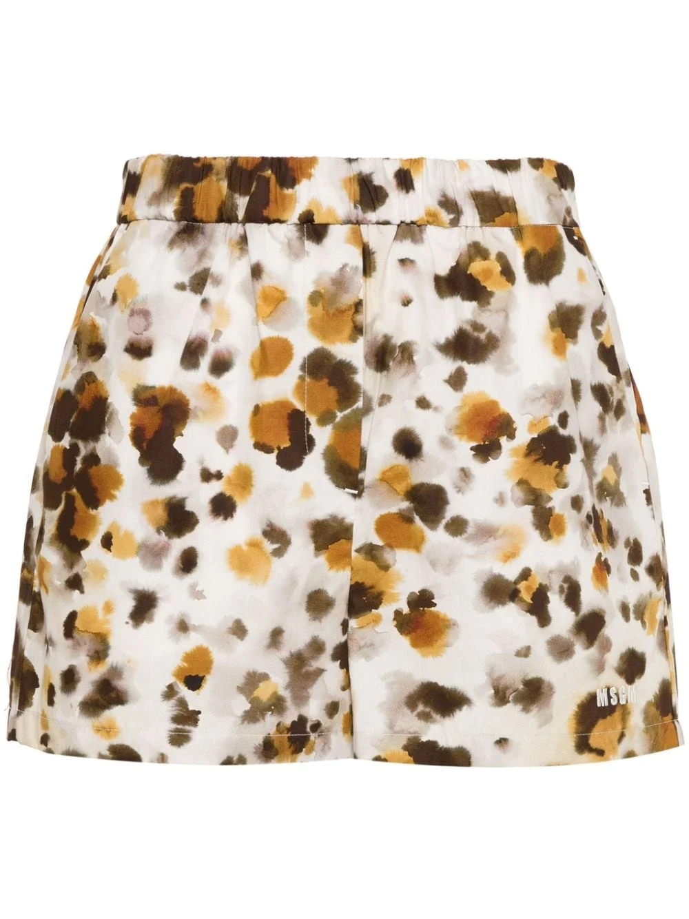 graphic-print poplin shorts - 1