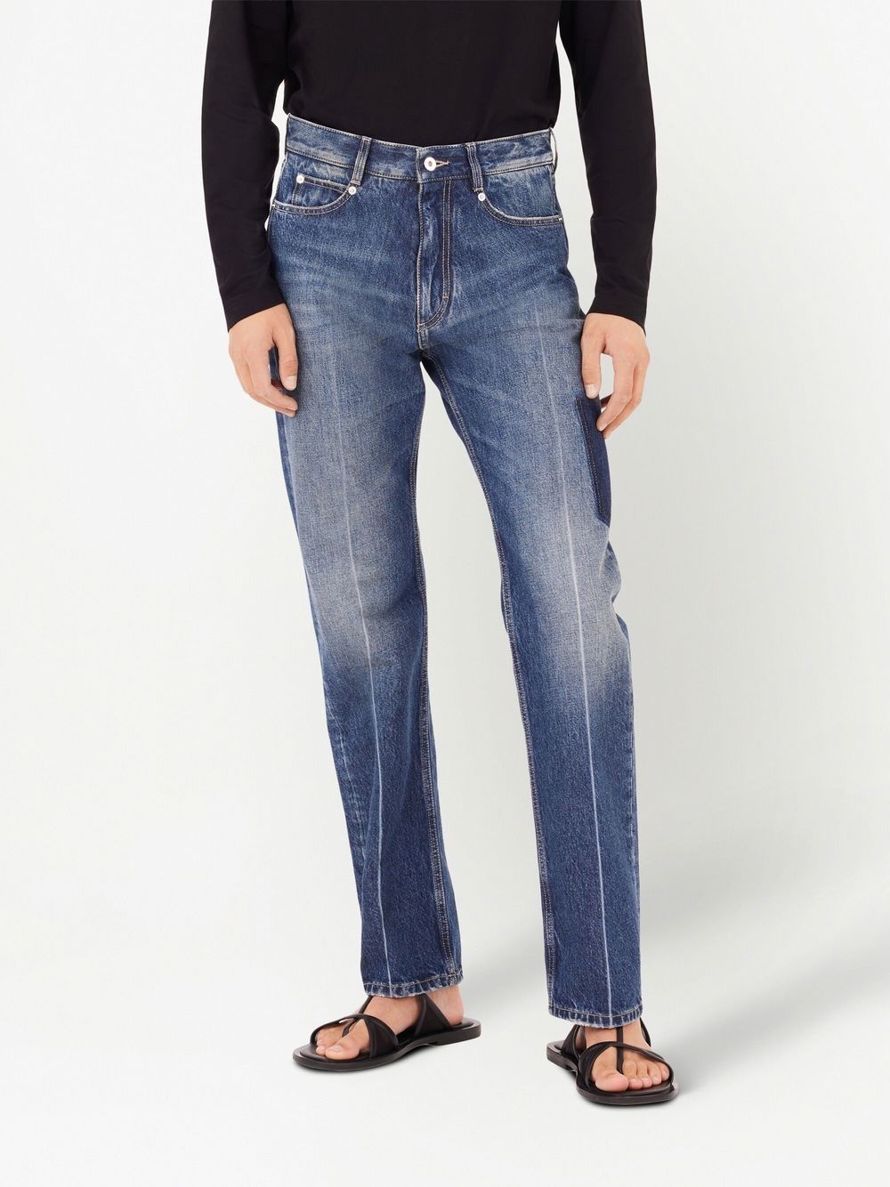 straight-leg denim trousers - 3